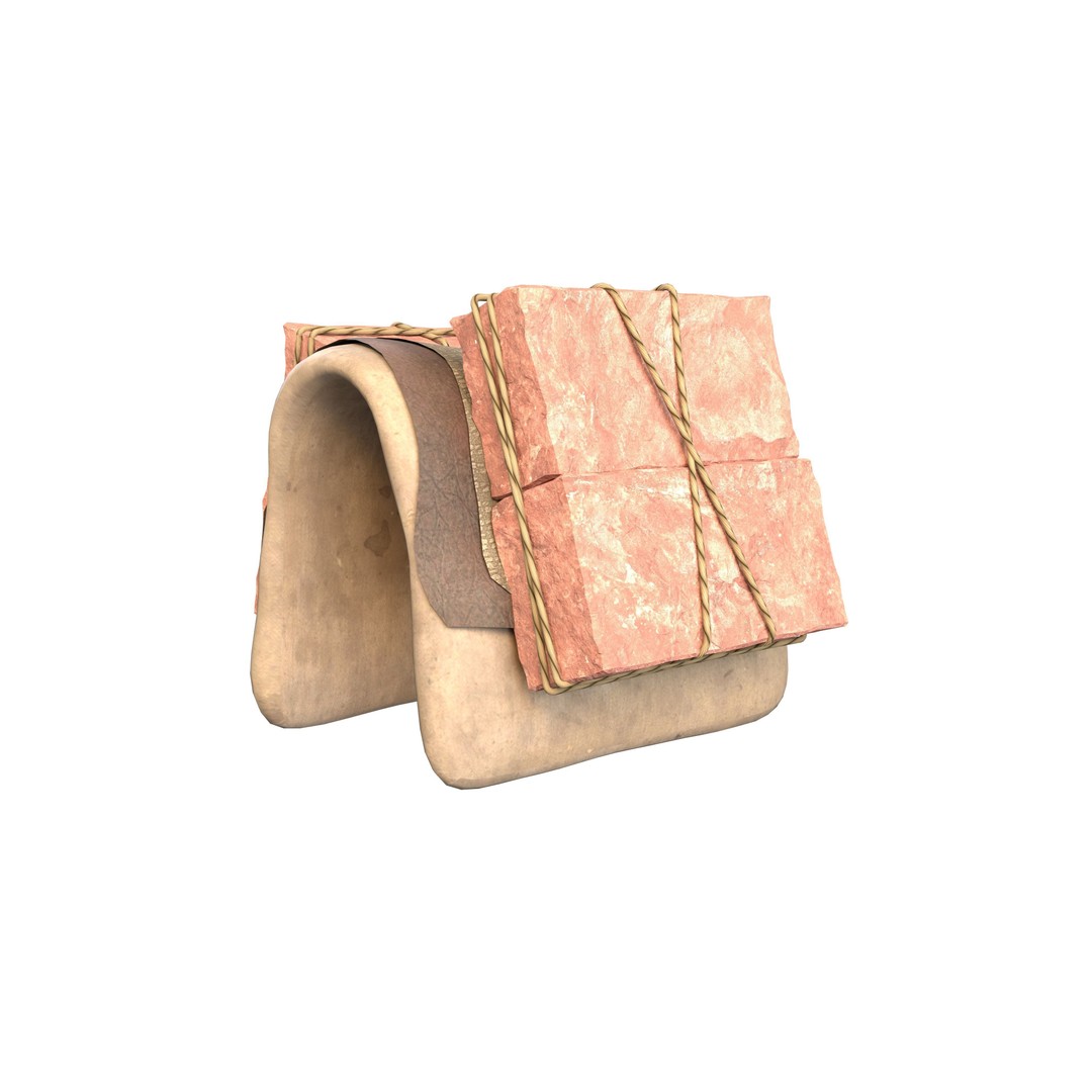 Camel Saddle 3D Model – Low Poly Game Asset, FBX, PBR Textures - View 11