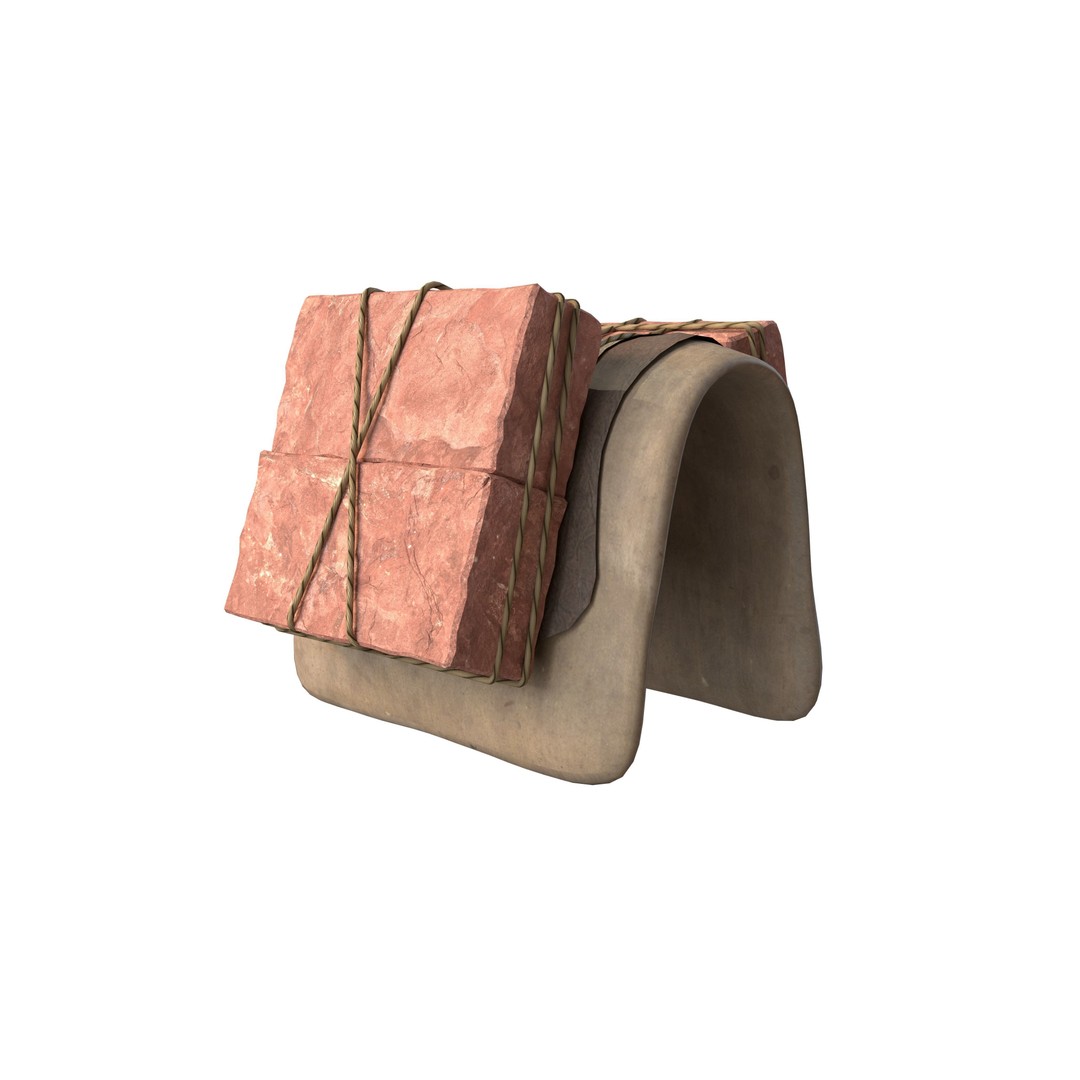 Camel Saddle 3D Model – Low Poly Game Asset, FBX, PBR Textures - View 12