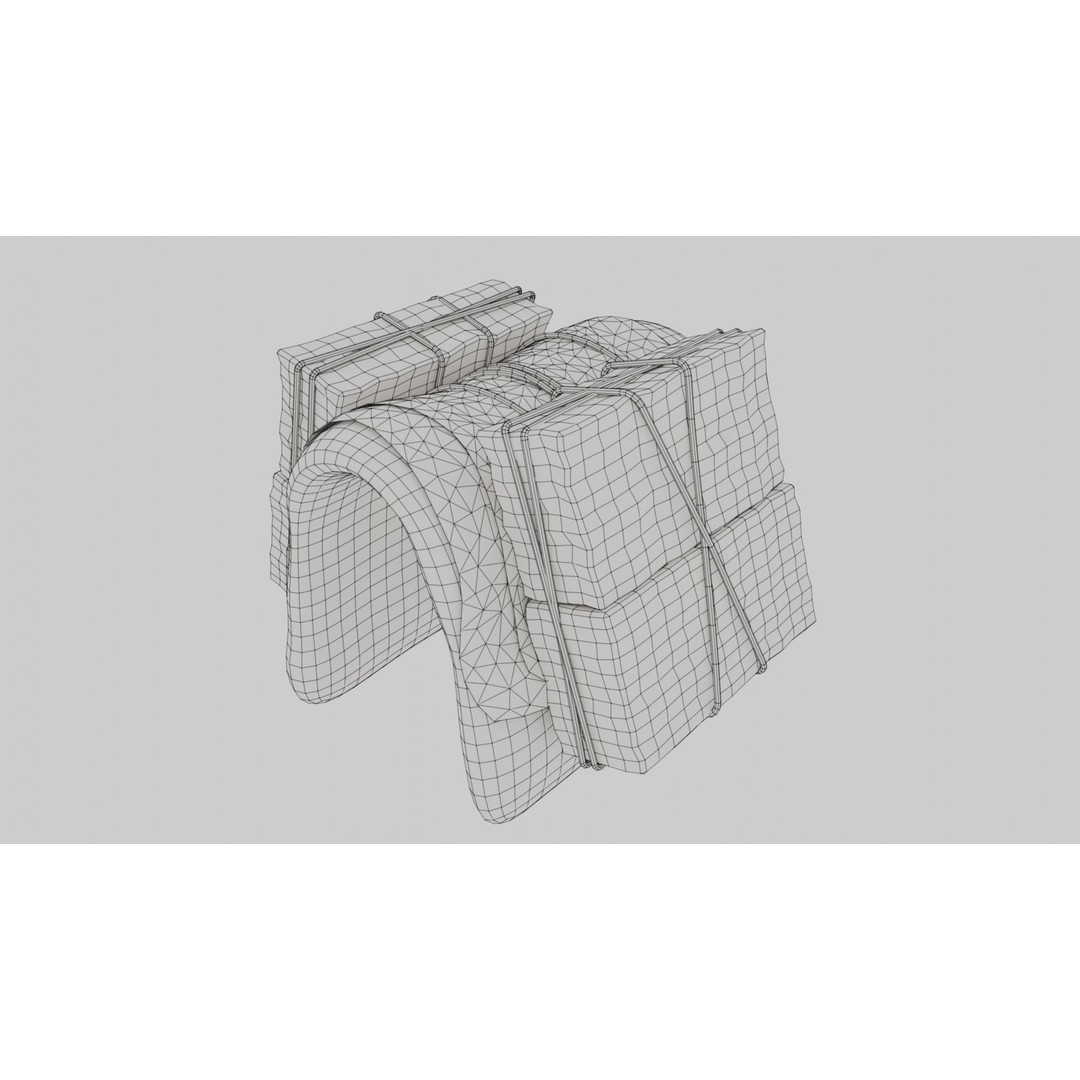 Camel Saddle 3D Model – Low Poly Game Asset, FBX, PBR Textures - View 17