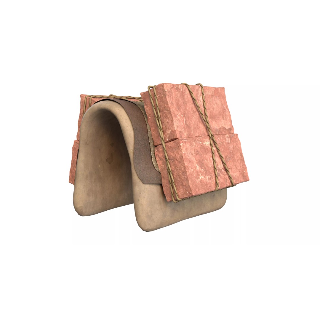 Camel Saddle 3D Model – Low Poly Game Asset, FBX, PBR Textures - View 2