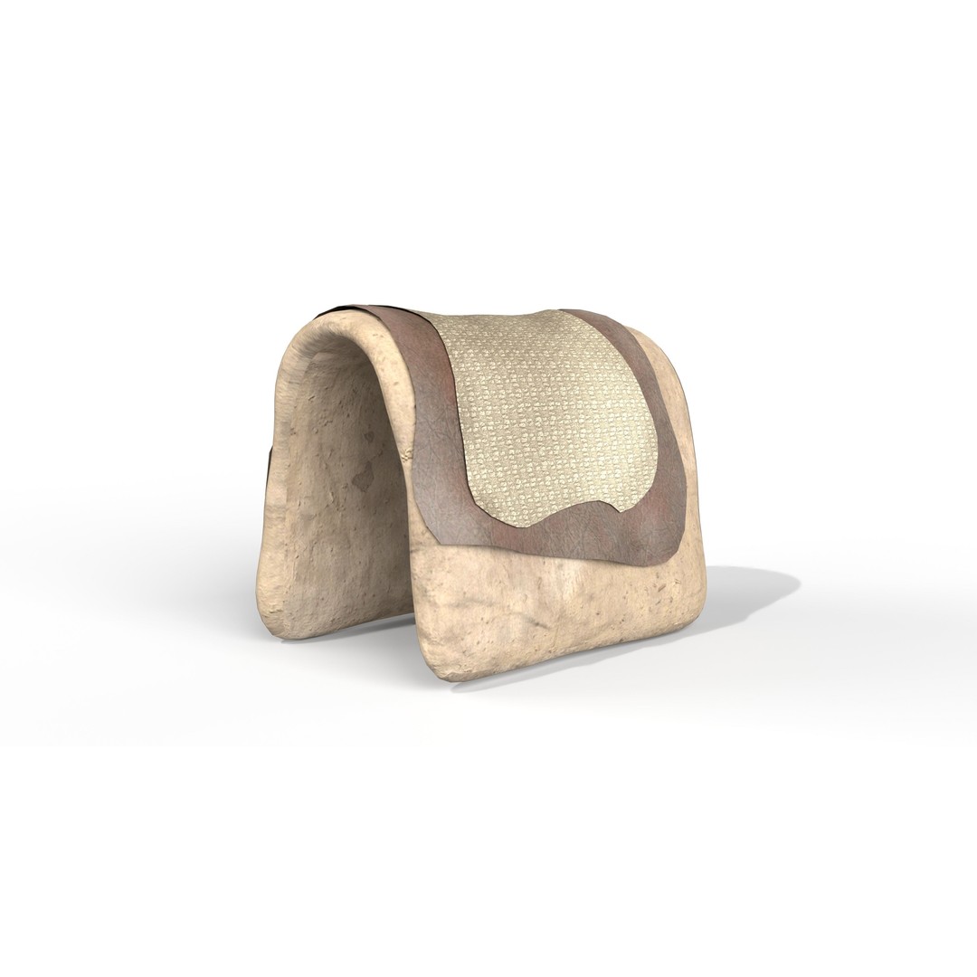 Camel Saddle 3D Model – Low Poly Game Asset, FBX, PBR Textures - View 3