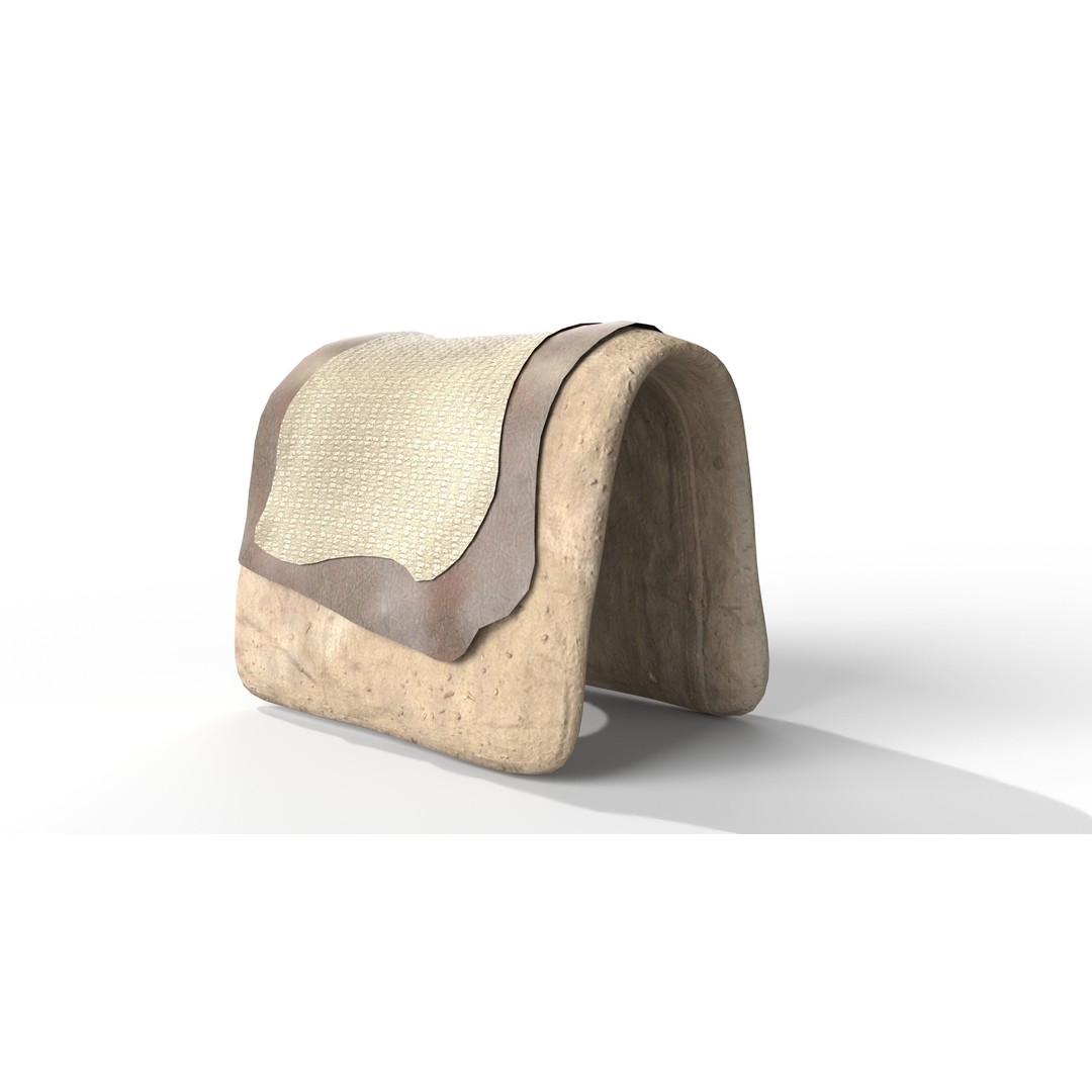 Camel Saddle 3D Model – Low Poly Game Asset, FBX, PBR Textures - View 4