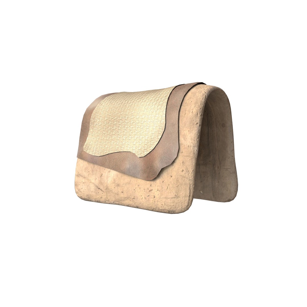 Camel Saddle 3D Model – Low Poly Game Asset, FBX, PBR Textures - View 7