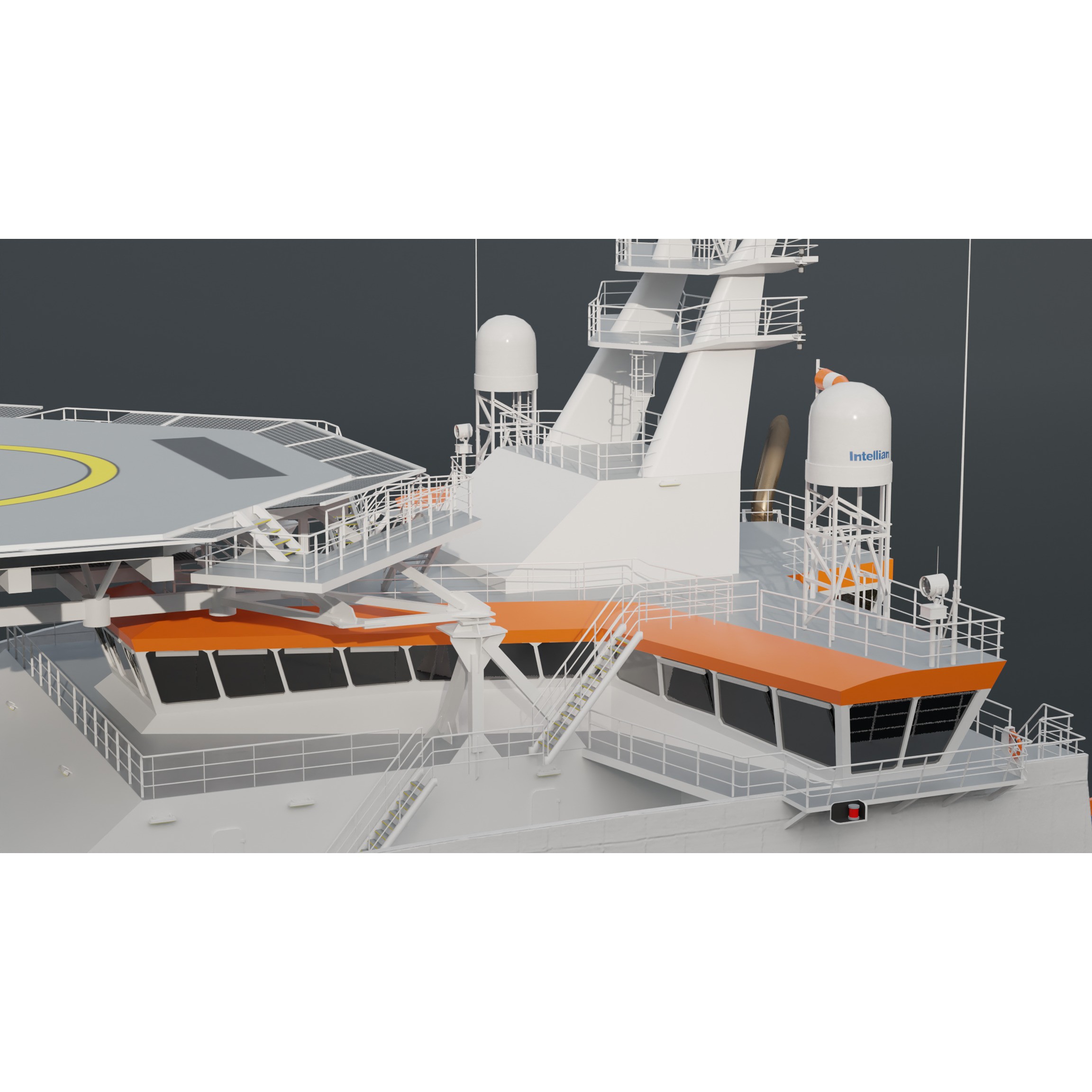 Cable Laying Vessel - Game-Ready 3D Model - View 14
