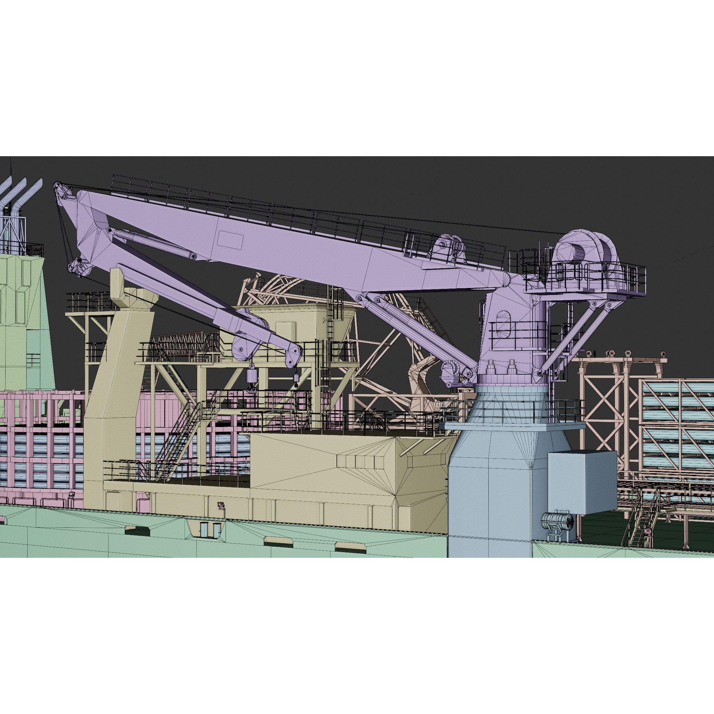Cable Laying Vessel - Game-Ready 3D Model - View 20