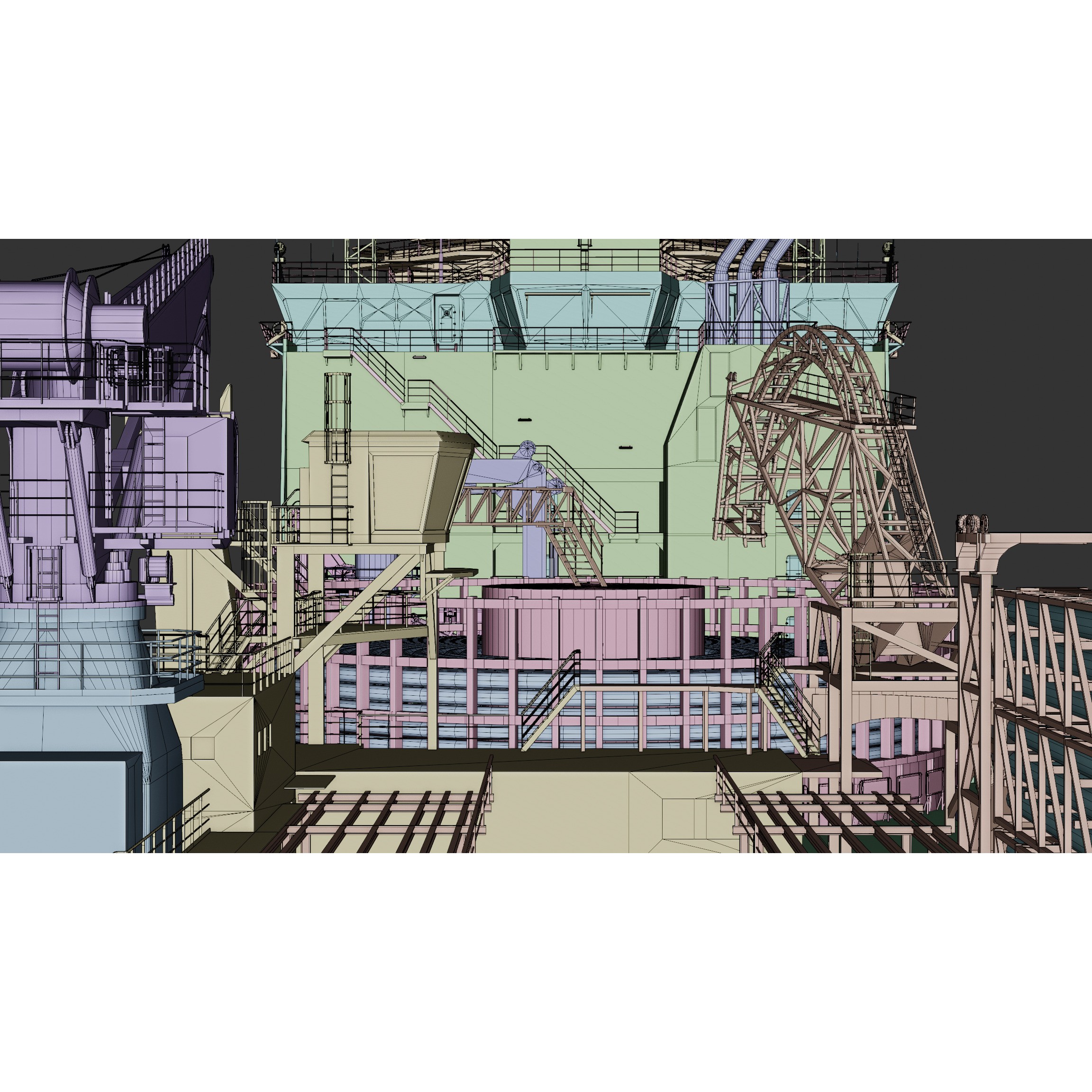 Cable Laying Vessel - Game-Ready 3D Model - View 22