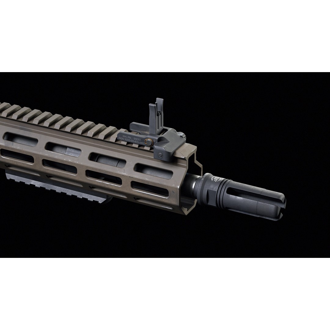 M4 URGI 3D Model – Low Poly Game-Ready Rifle, FBX, PBR Textures - View 12