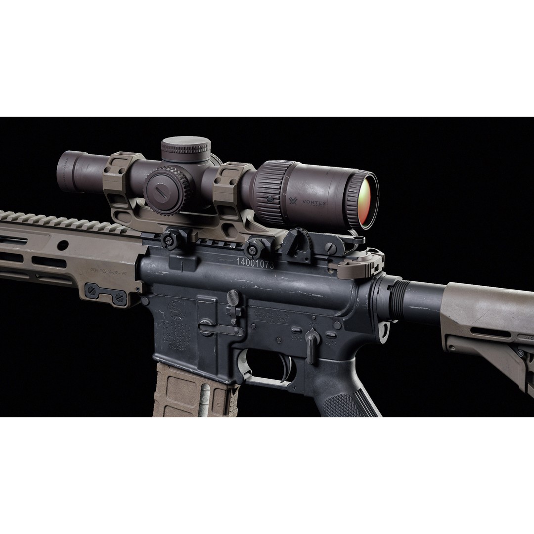 M4 URGI 3D Model – Low Poly Game-Ready Rifle, FBX, PBR Textures - View 3