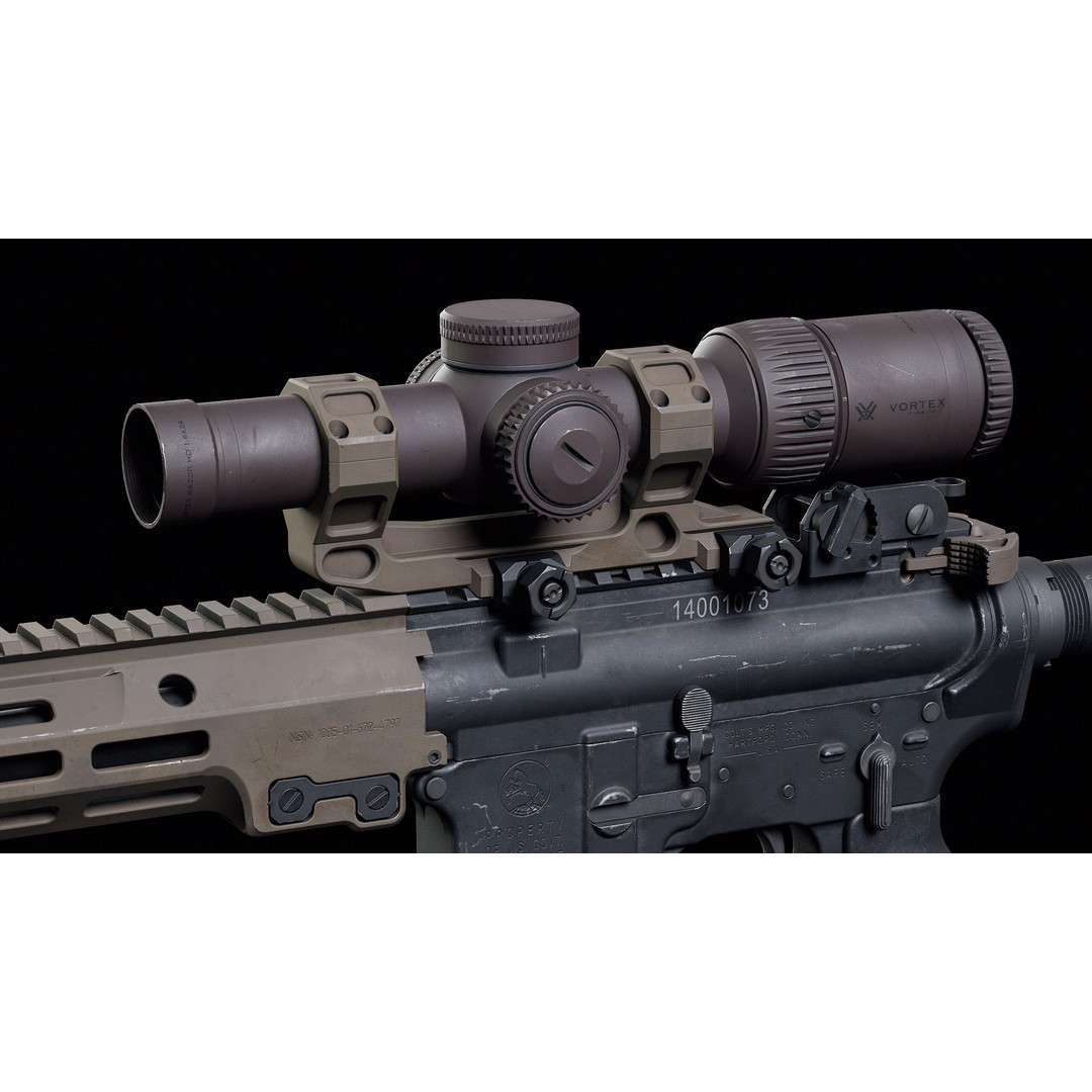 M4 URGI 3D Model – Low Poly Game-Ready Rifle, FBX, PBR Textures - View 8
