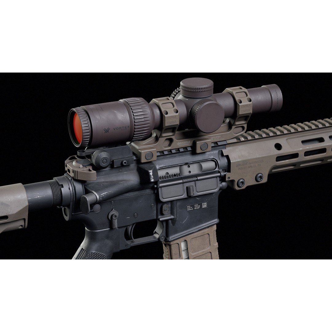 M4 URGI 3D Model – Low Poly Game-Ready Rifle, FBX, PBR Textures - View 9