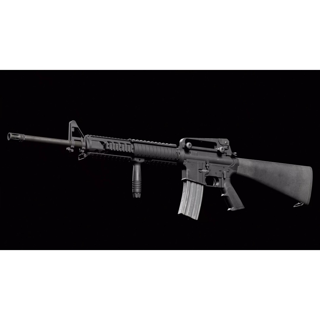 M16A4 3D Model – Low Poly Game-Ready Military Rifle, FBX - View 2