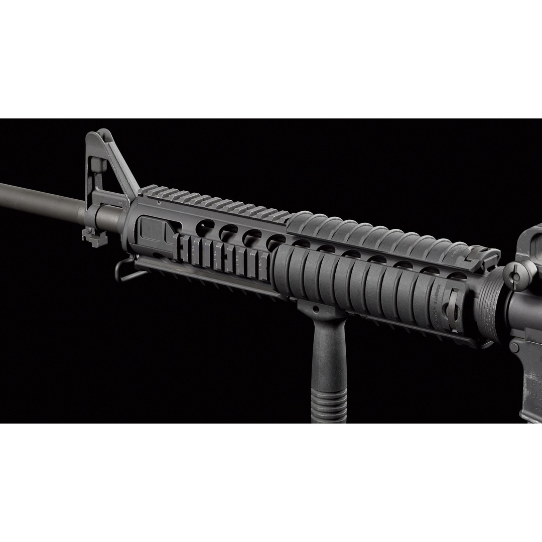 M16A4 3D Model – Low Poly Game-Ready Military Rifle, FBX - View 5