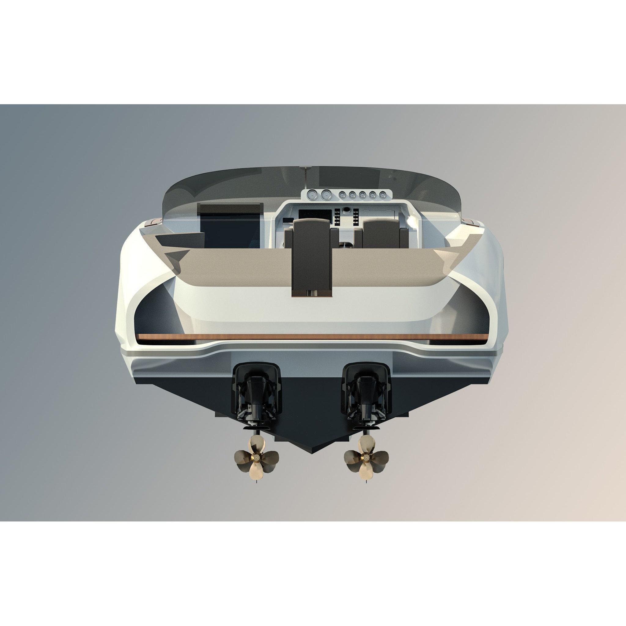 Frauscher 1212 Ghost Motor Yacht - Game-Ready 3D Model - View 11