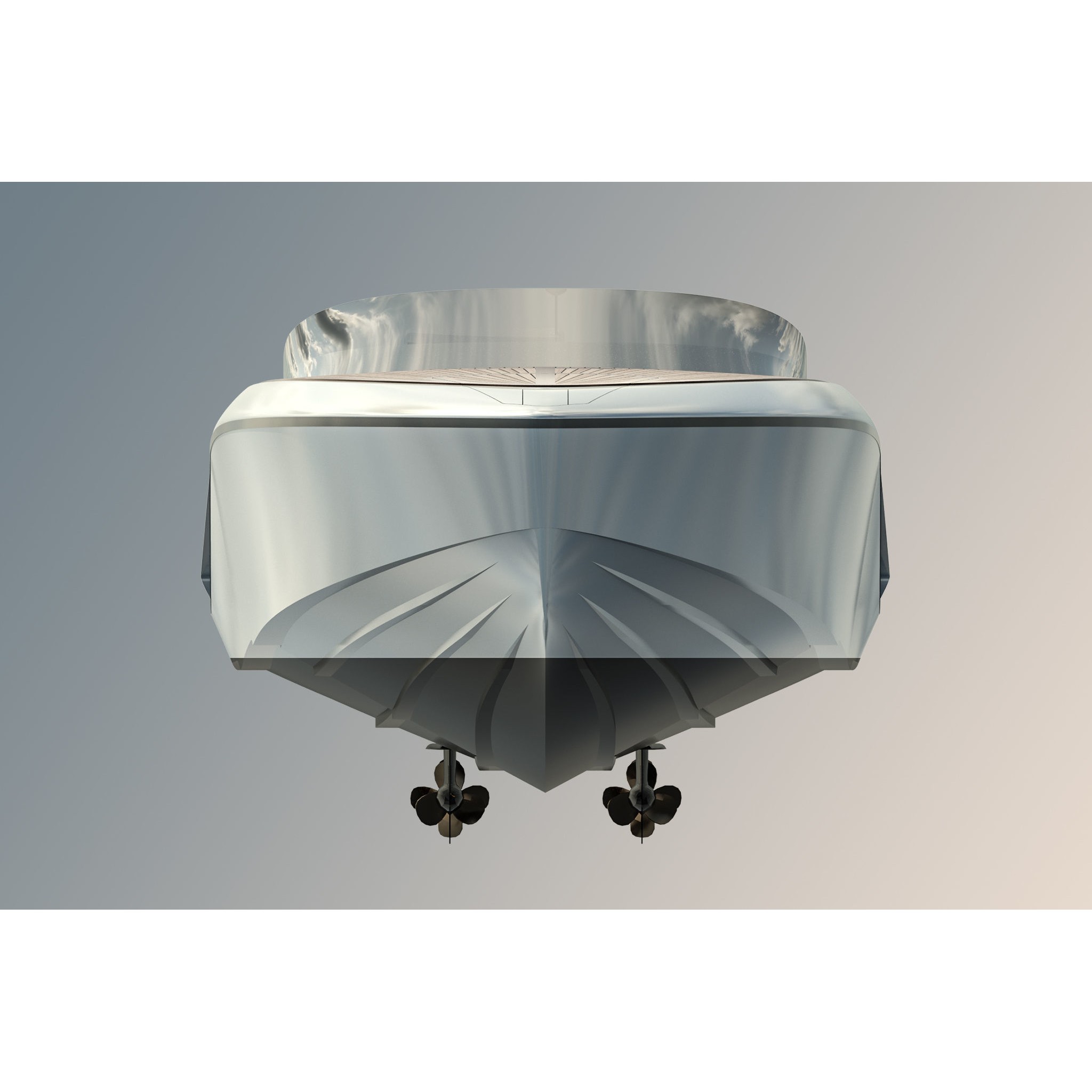 Frauscher 1212 Ghost Motor Yacht - Game-Ready 3D Model - View 12