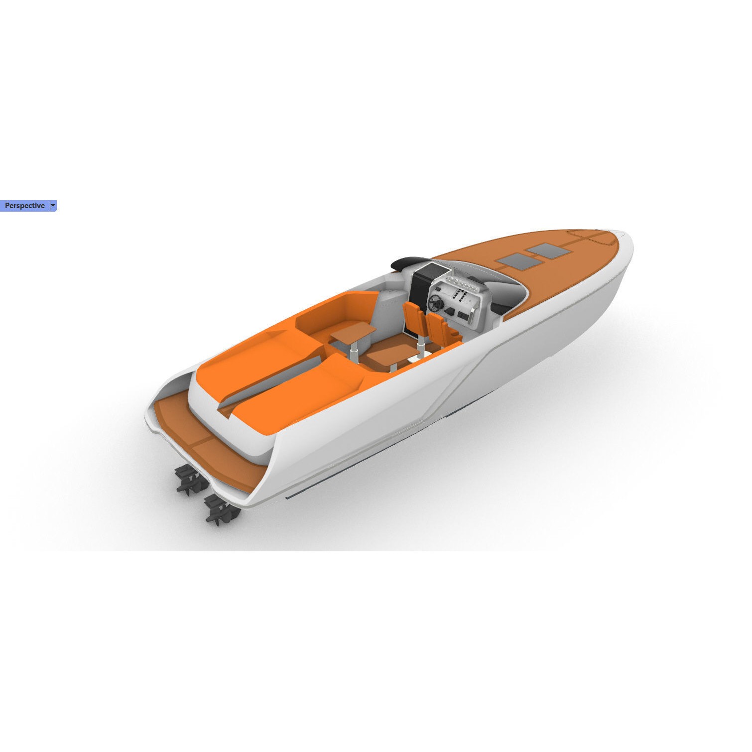 Frauscher 1212 Ghost Motor Yacht - Game-Ready 3D Model - View 19