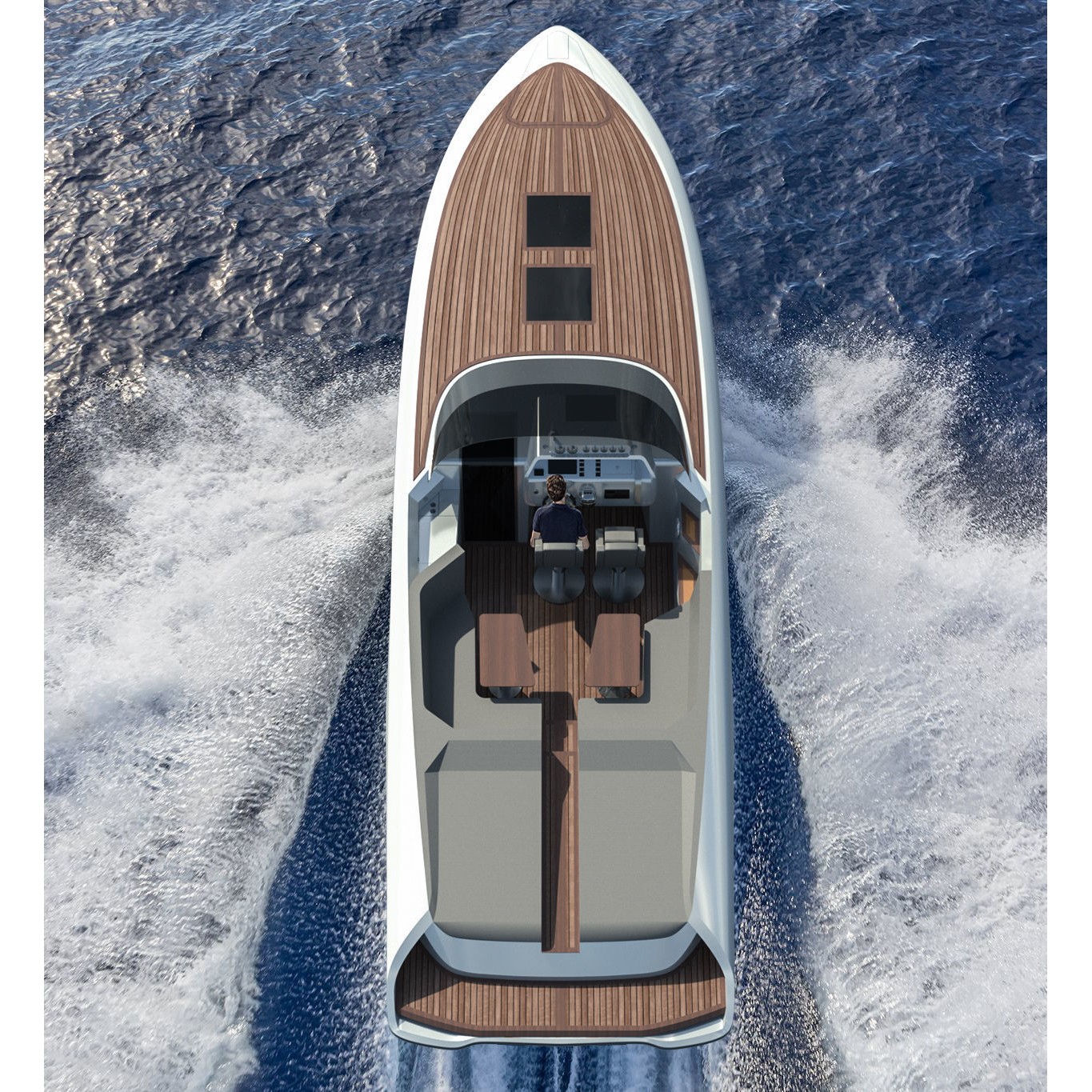 Frauscher 1212 Ghost Motor Yacht - Game-Ready 3D Model - View 3