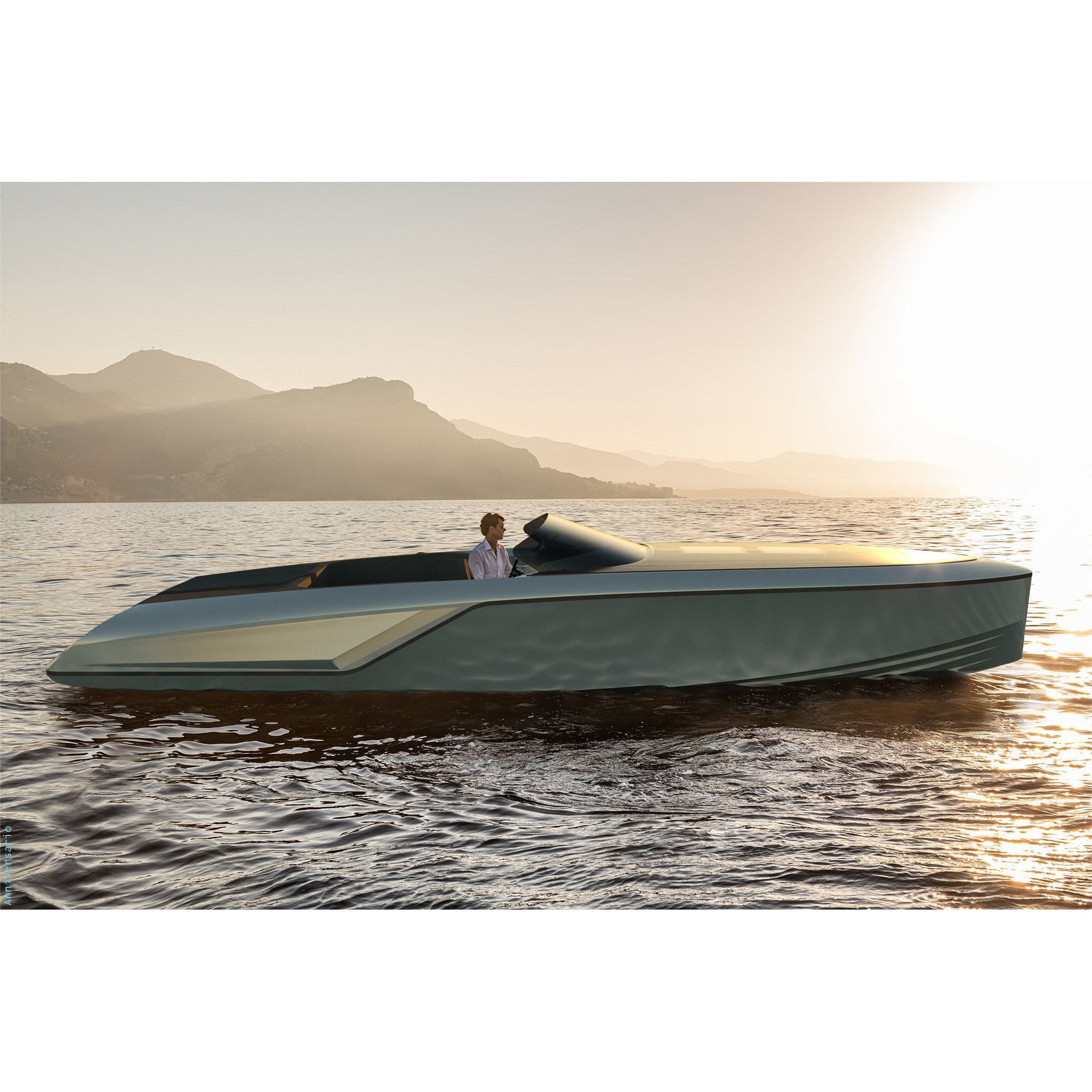 Frauscher 1212 Ghost Motor Yacht - Game-Ready 3D Model - View 4