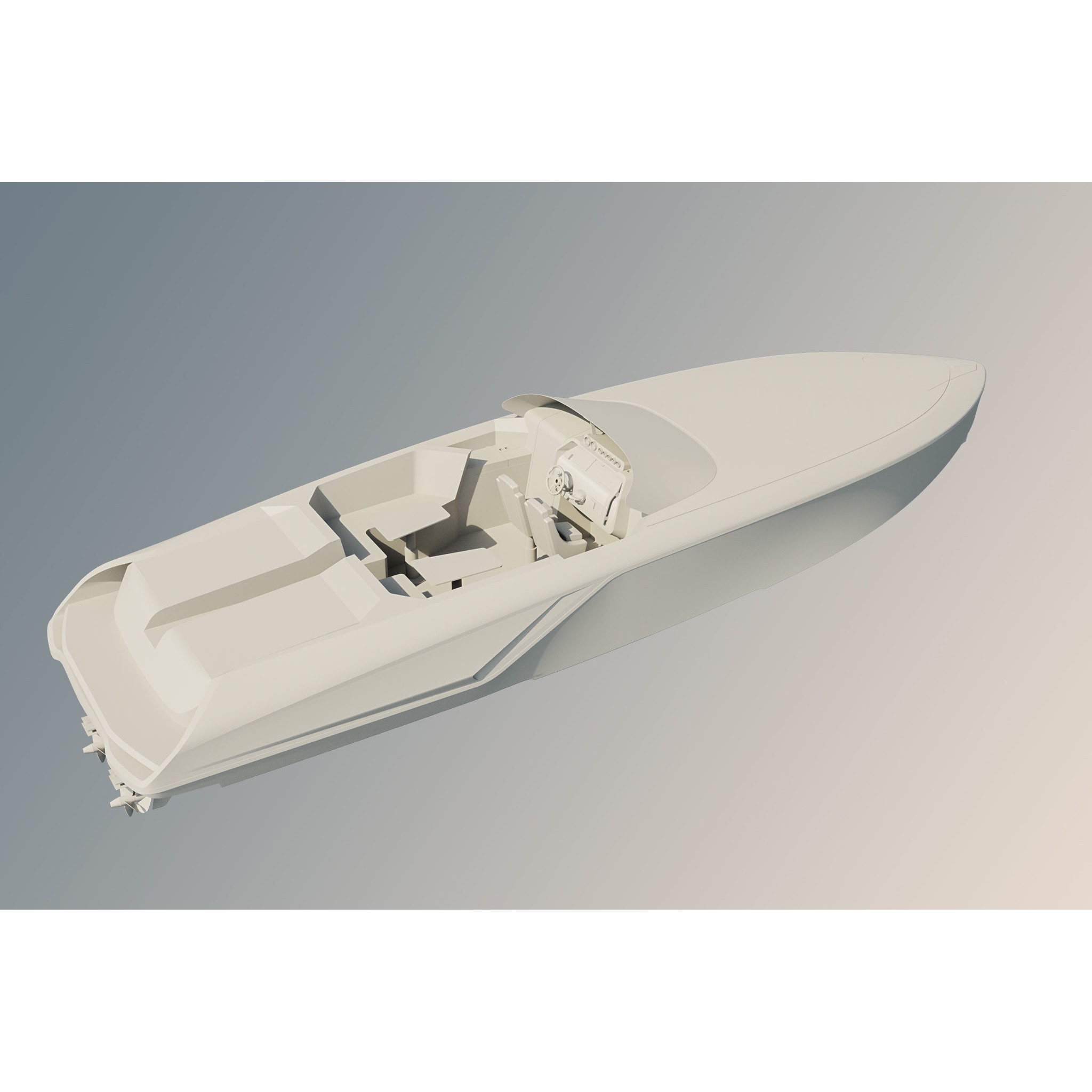 Frauscher 1212 Ghost Motor Yacht - Game-Ready 3D Model - View 7