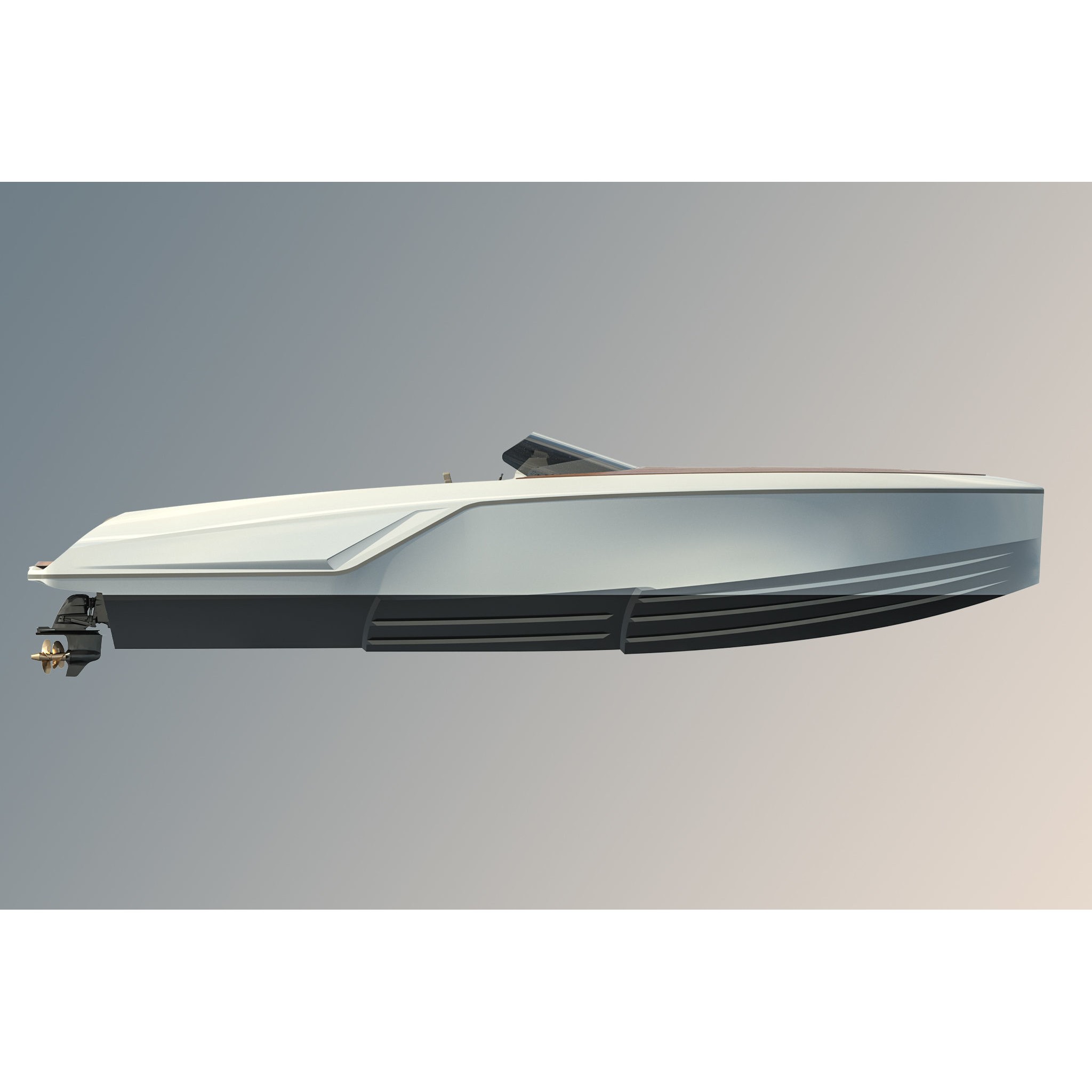 Frauscher 1212 Ghost Motor Yacht - Game-Ready 3D Model - View 9