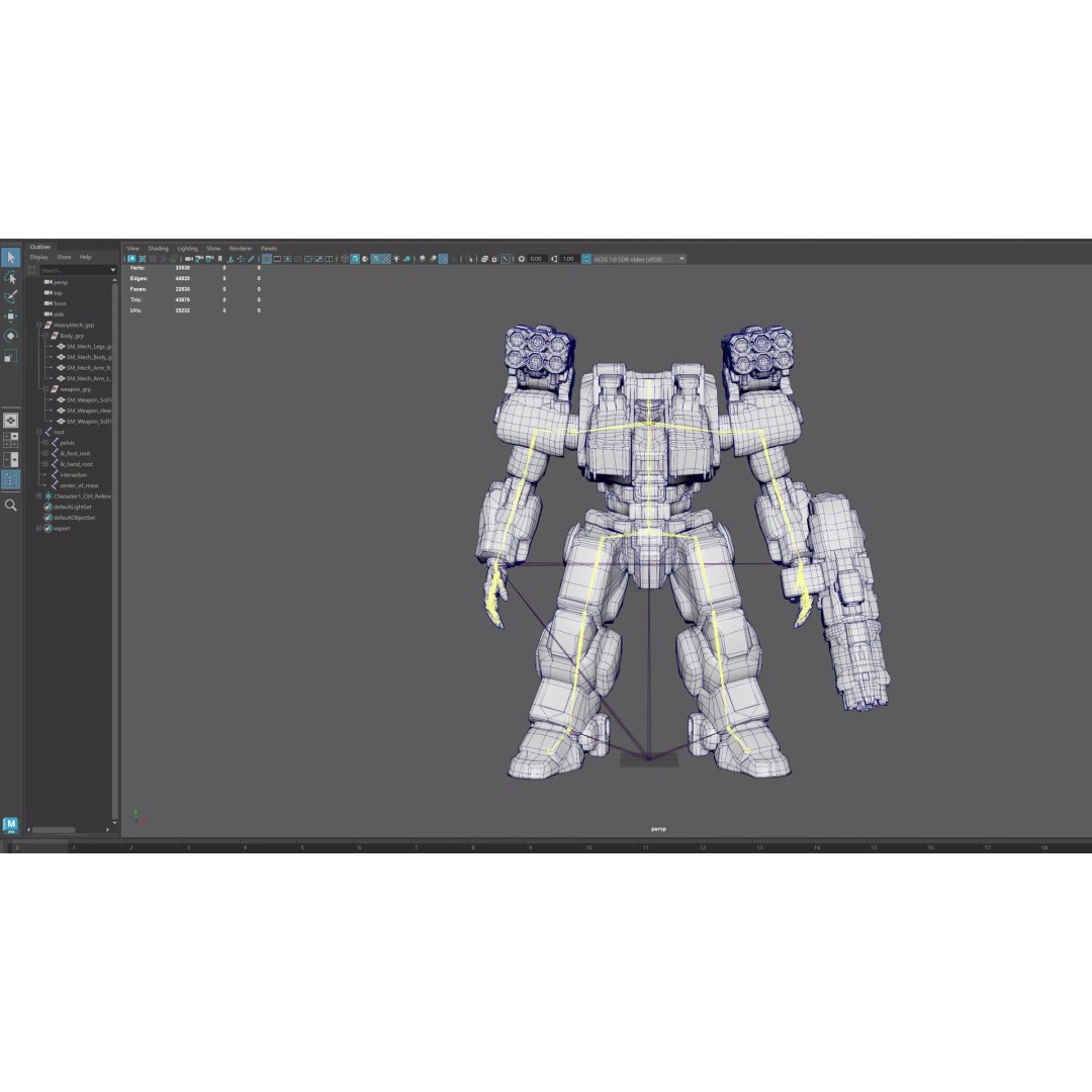 Heavy Mech 3D Model – Low Poly Game Ready Character, FBX