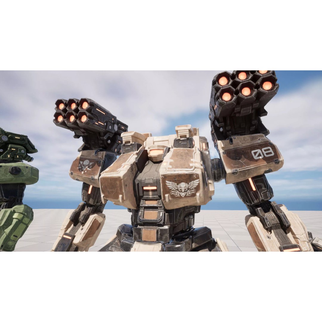 Heavy Mech 3D Model – Low Poly Game Ready Character, FBX - View 27
