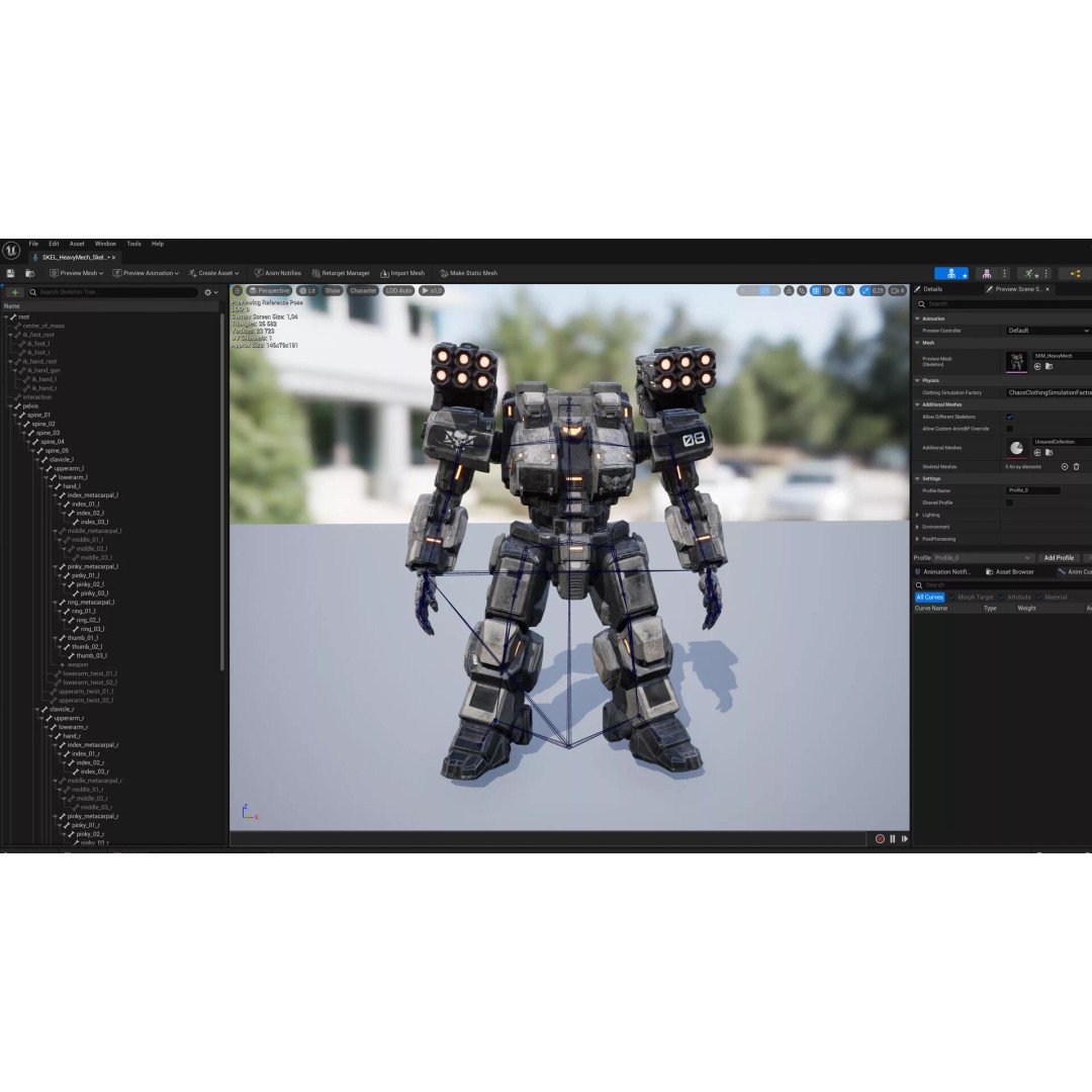 Heavy Mech 3D Model – Low Poly Game Ready Character, FBX - View 29