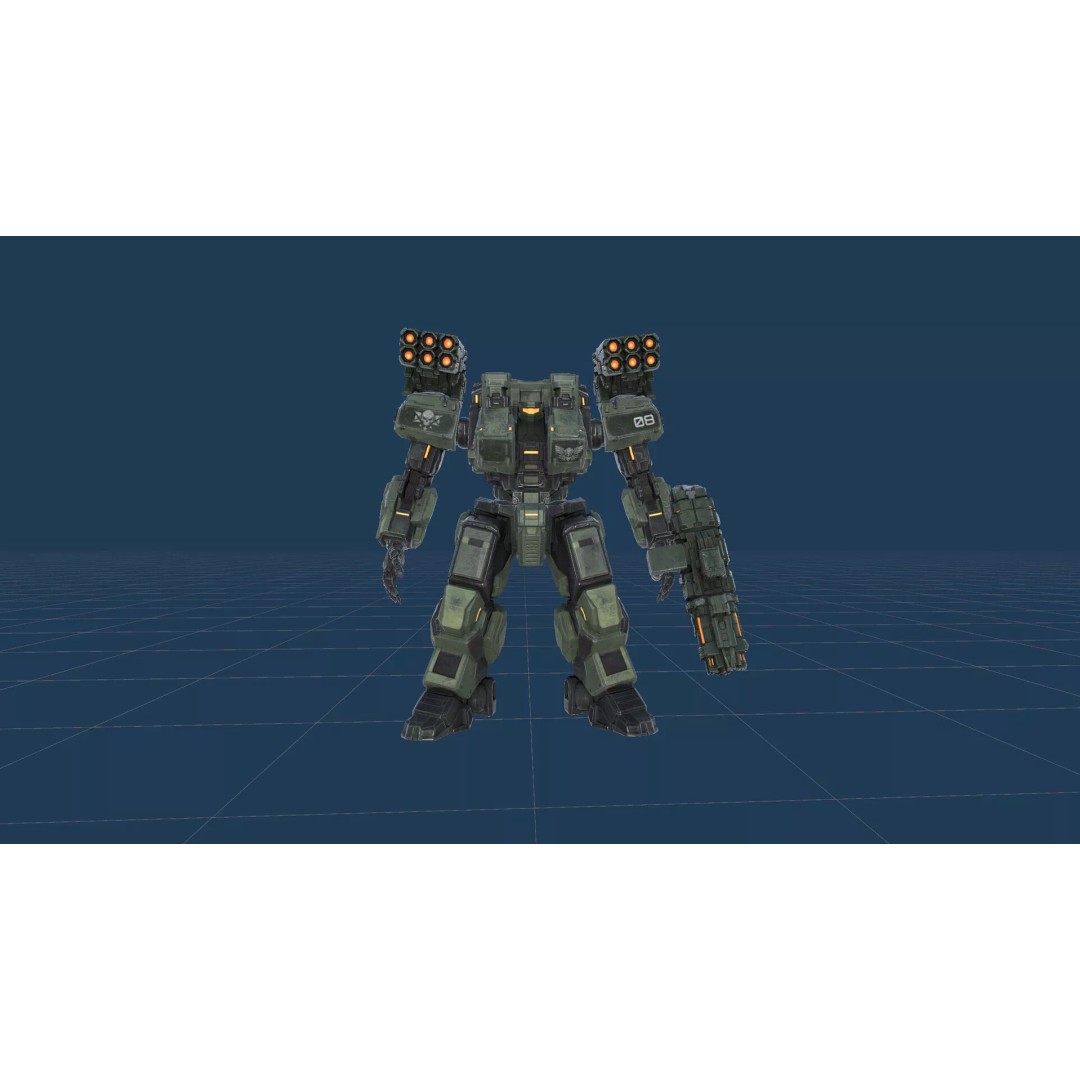 Heavy Mech 3D Model – Low Poly Game Ready Character, FBX - View 31