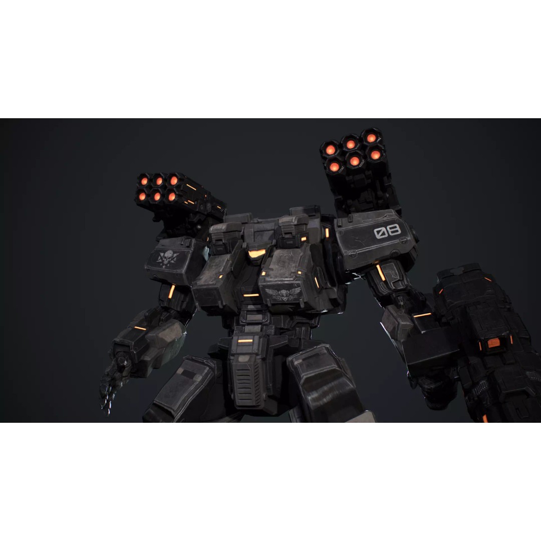 Heavy Mech 3D Model – Low Poly Game Ready Character, FBX - View 9