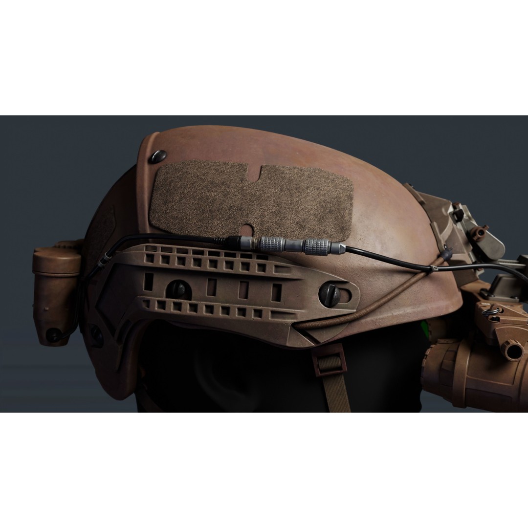 GPNVG-18 Night Vision Device 3D Model – Low Poly Game Asset, FBX, OBJ - View 4