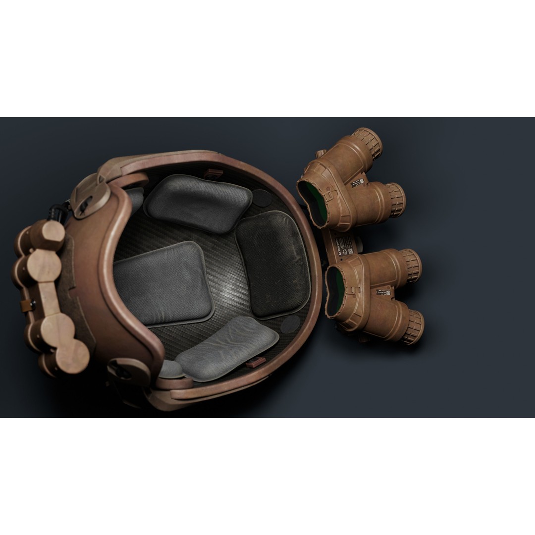 GPNVG-18 Night Vision Device 3D Model – Low Poly Game Asset, FBX, OBJ - View 9
