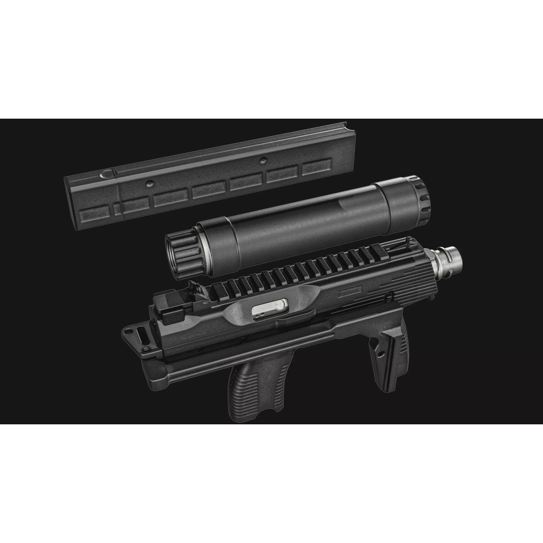 Thomet MP9 3D Model – Low Poly Submachine Gun, PBR Textures - View 14