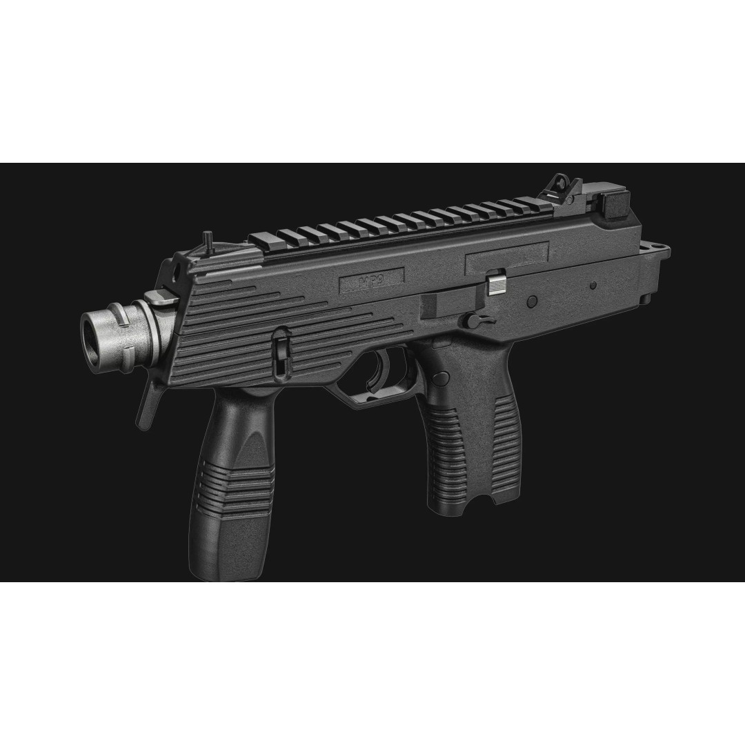 Thomet MP9 3D Model – Low Poly Submachine Gun, PBR Textures - View 20