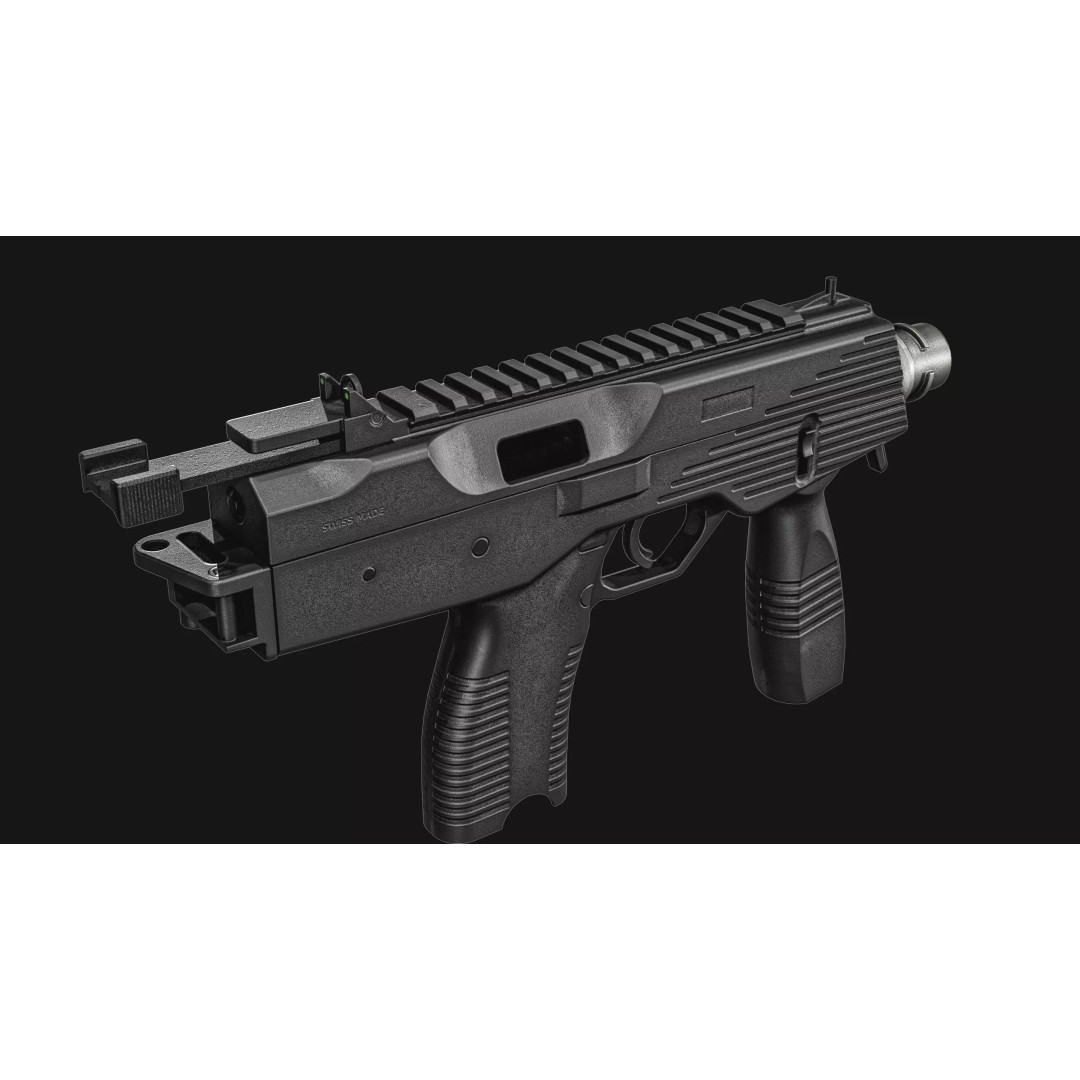Thomet MP9 3D Model – Low Poly Submachine Gun, PBR Textures - View 26