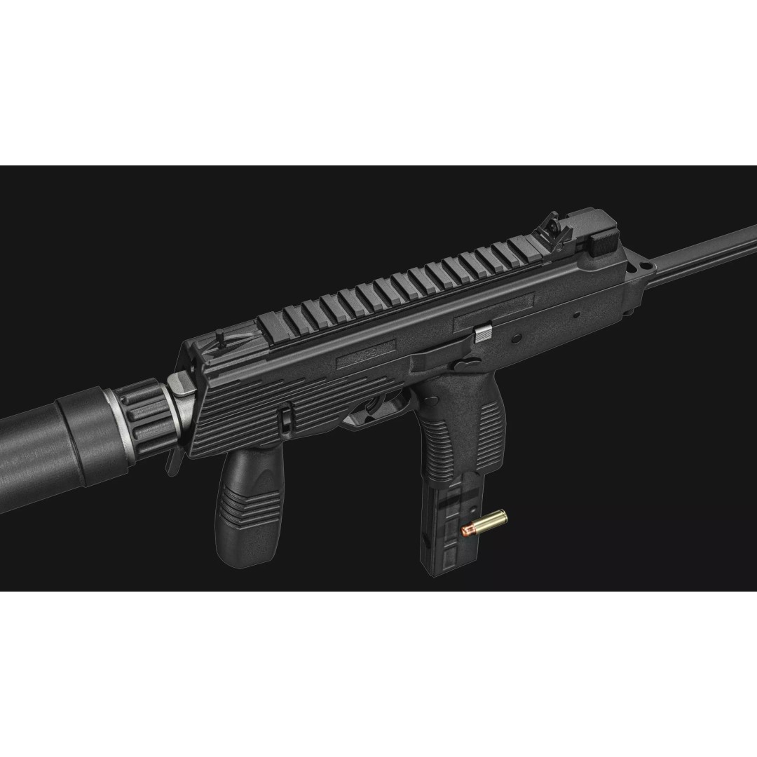 Thomet MP9 3D Model – Low Poly Submachine Gun, PBR Textures - View 27