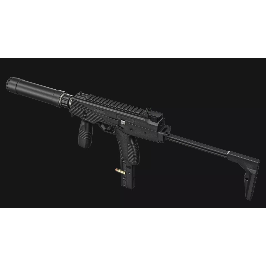 Thomet MP9 3D Model – Low Poly Submachine Gun, PBR Textures - View 29