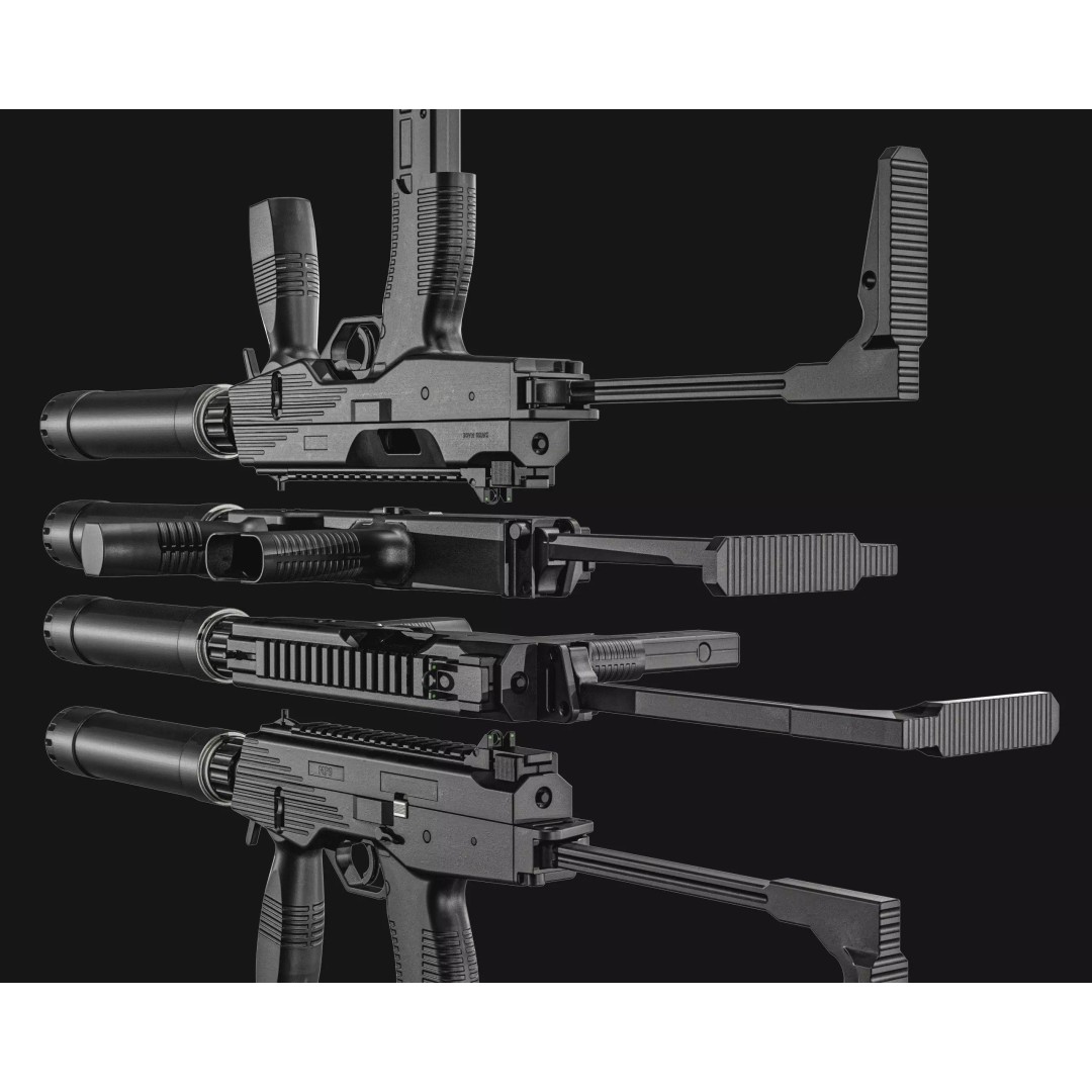 Thomet MP9 3D Model – Low Poly Submachine Gun, PBR Textures - View 38
