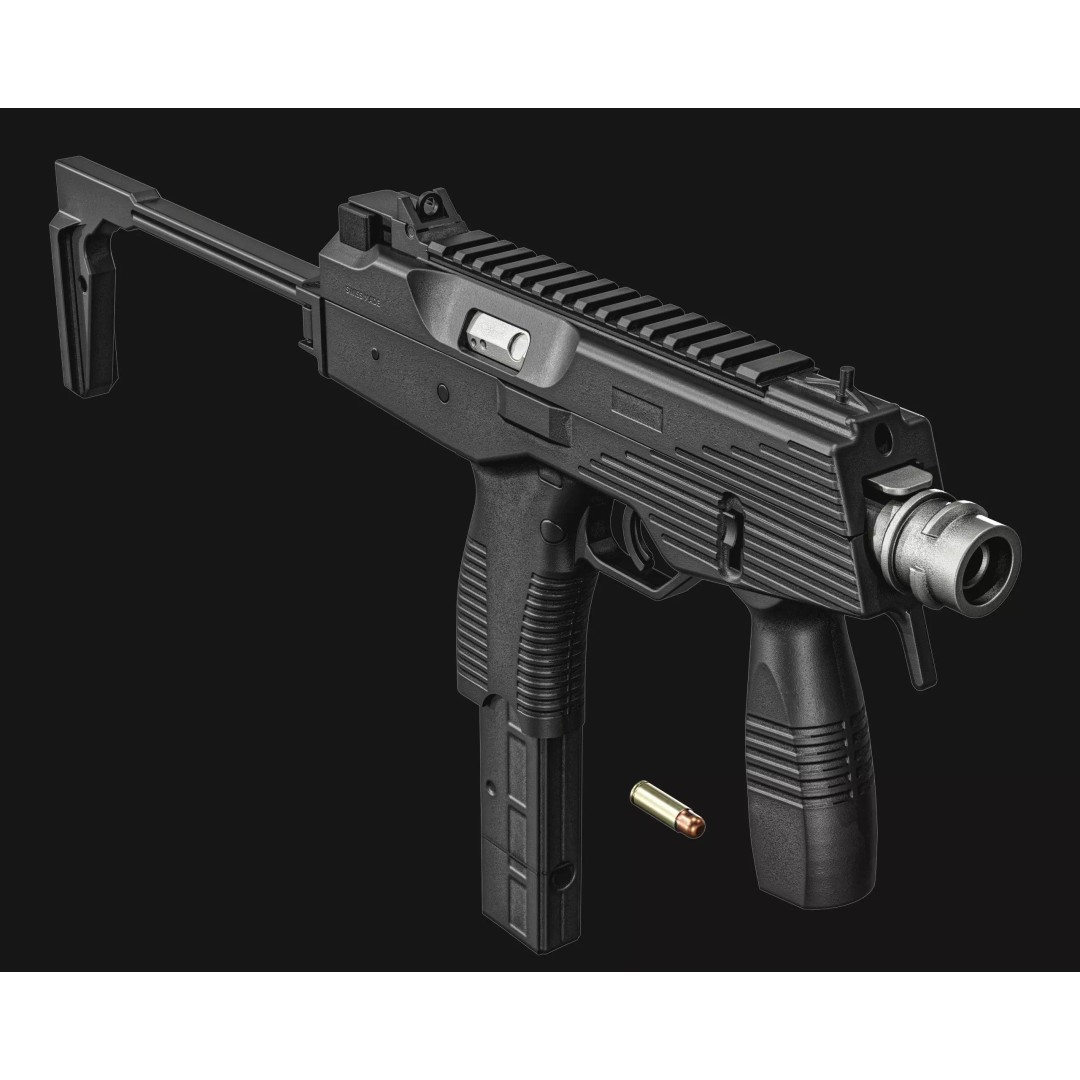 Thomet MP9 3D Model – Low Poly Submachine Gun, PBR Textures - View 39