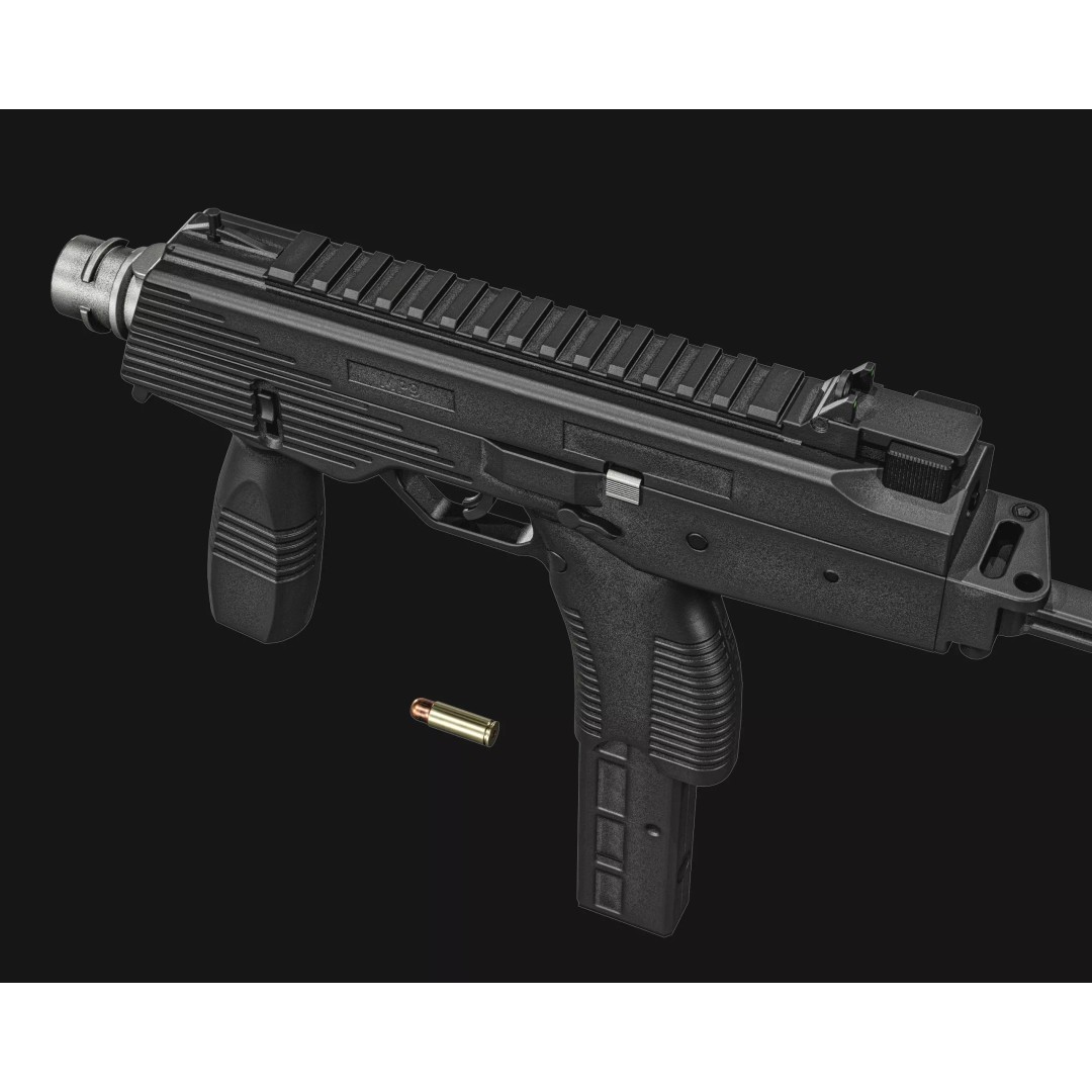 Thomet MP9 3D Model – Low Poly Submachine Gun, PBR Textures - View 40