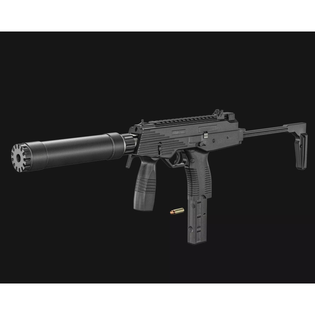 Thomet MP9 3D Model – Low Poly Submachine Gun, PBR Textures - View 45