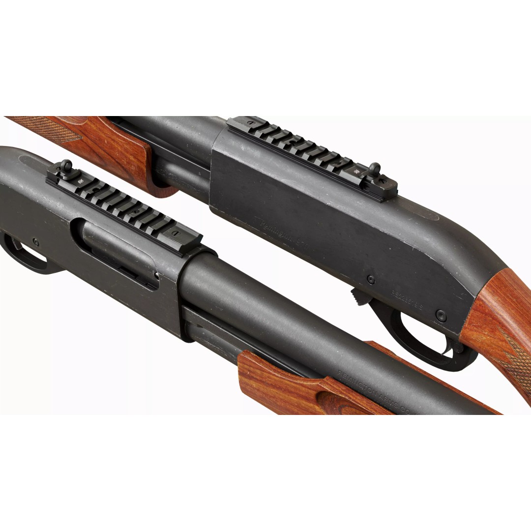 Remington 870 Shotgun 3D Model – Low Poly Game Asset, FBX, PBR - View 16
