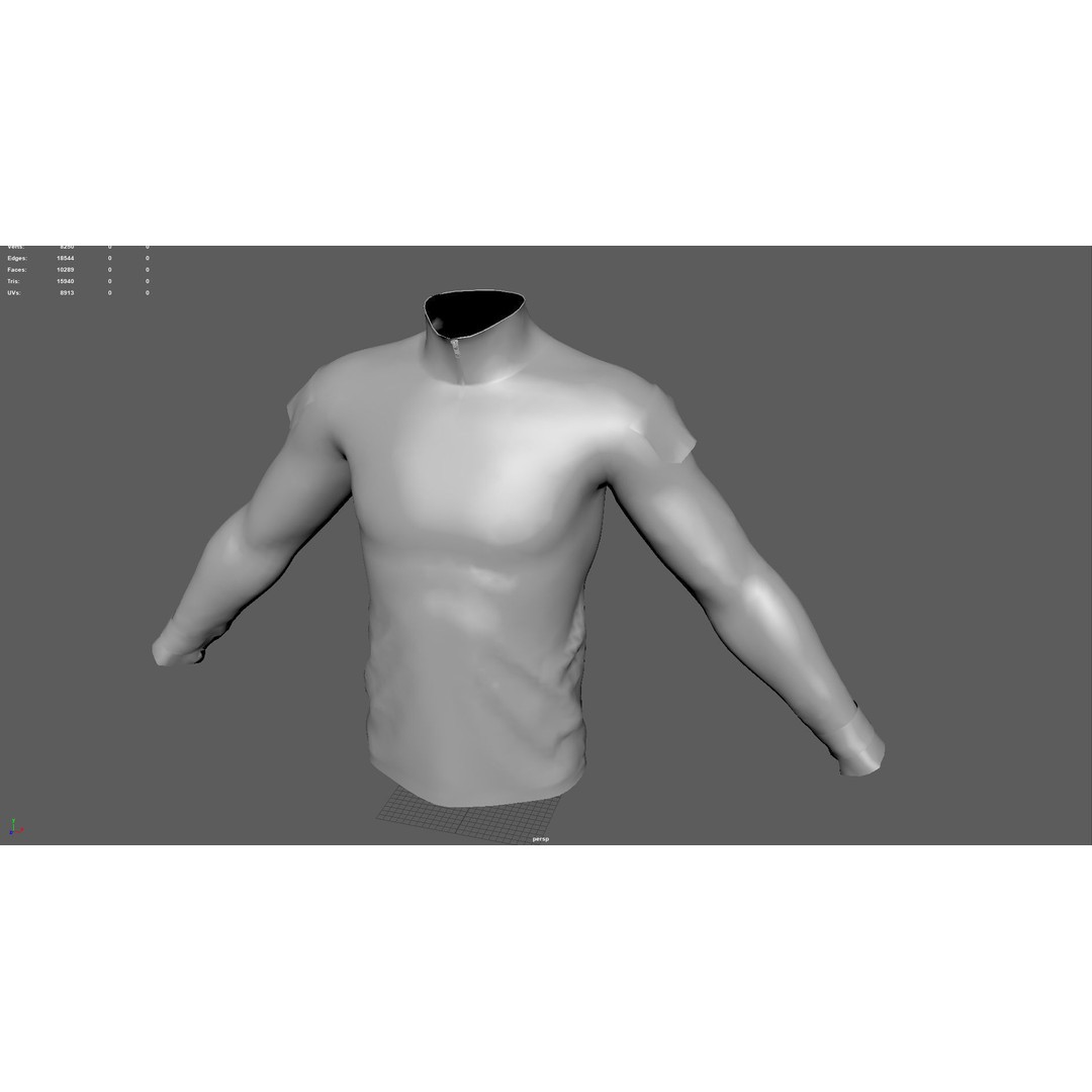 Tactical Military Assault Combat Shirt 3D Model – Low Poly Game Asset, FBX - View 5