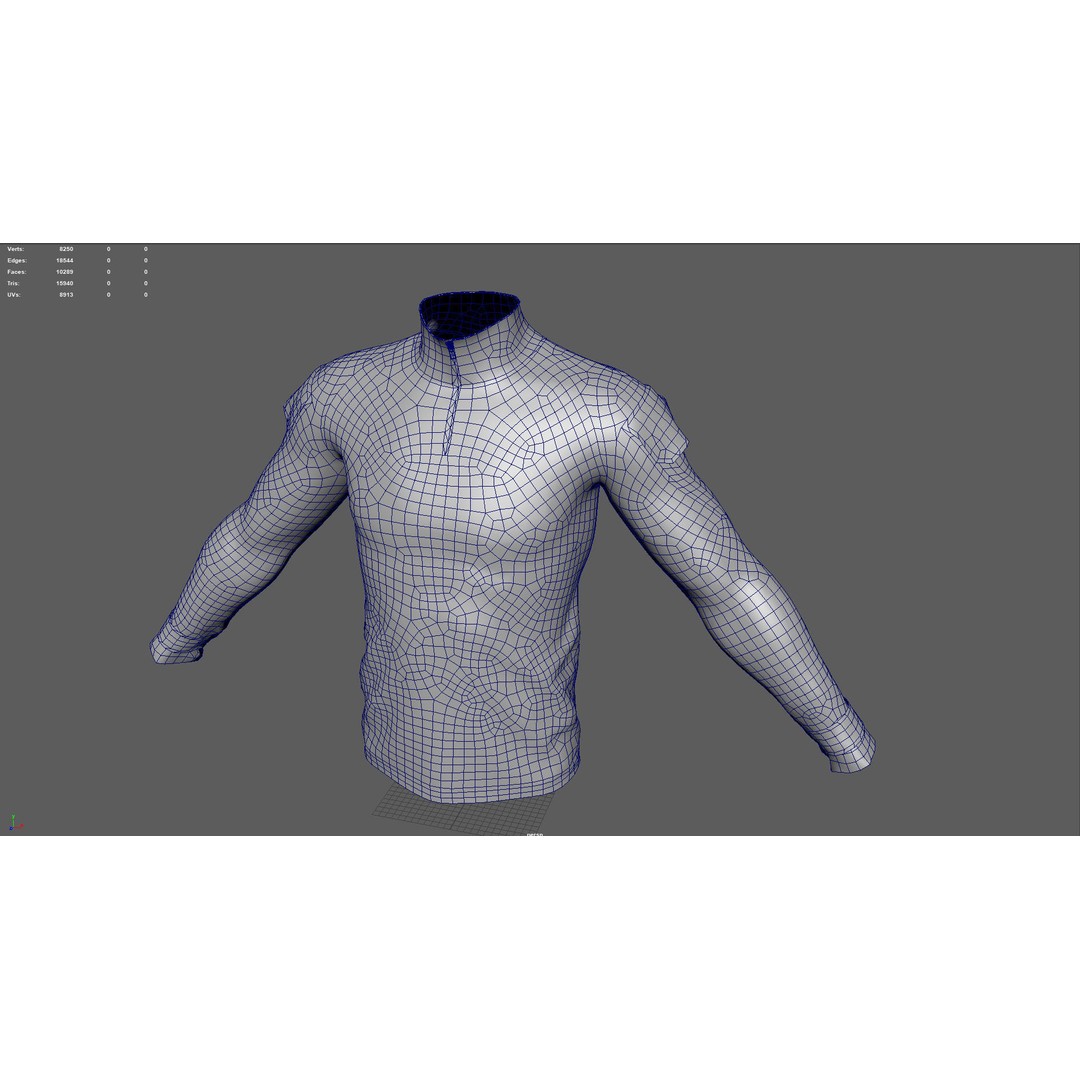 Tactical Military Assault Combat Shirt 3D Model – Low Poly Game Asset, FBX - View 6