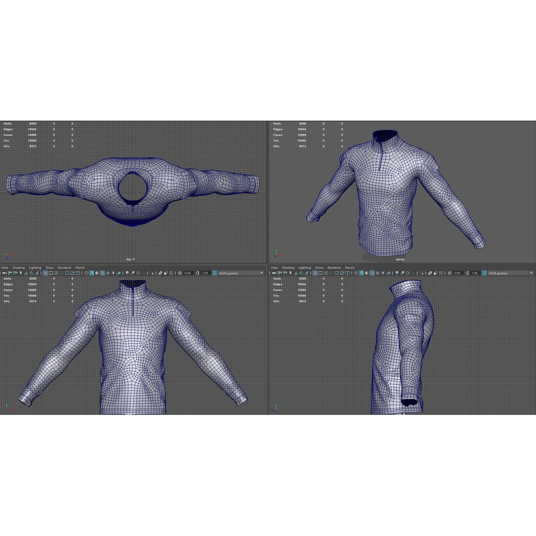 Tactical Military Assault Combat Shirt 3D Model – Low Poly Game Asset, FBX - View 9