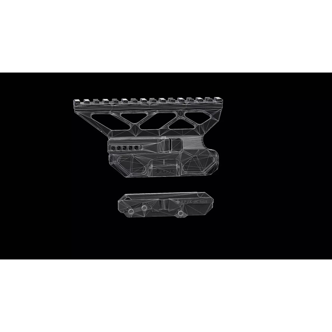 CRC 2U073 Quick Release Optic Mount 3D Model – Low Poly PBR Asset, FBX, OBJ