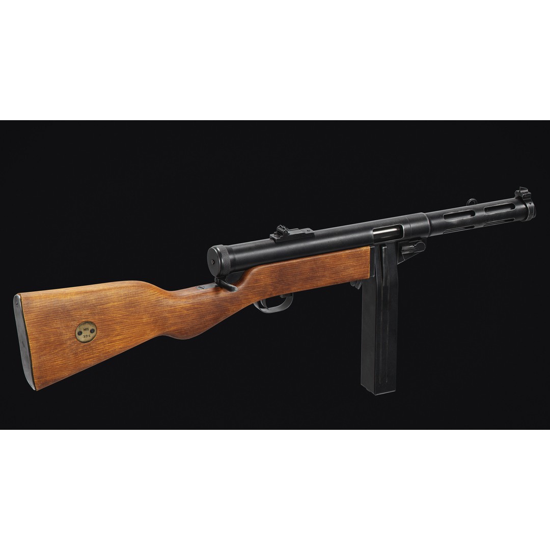 KPIST M37-39 3D Model – Low Poly Military Gun, FBX, OBJ - View 3
