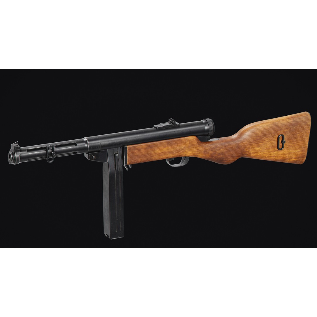 KPIST M37-39 3D Model – Low Poly Military Gun, FBX, OBJ - View 4