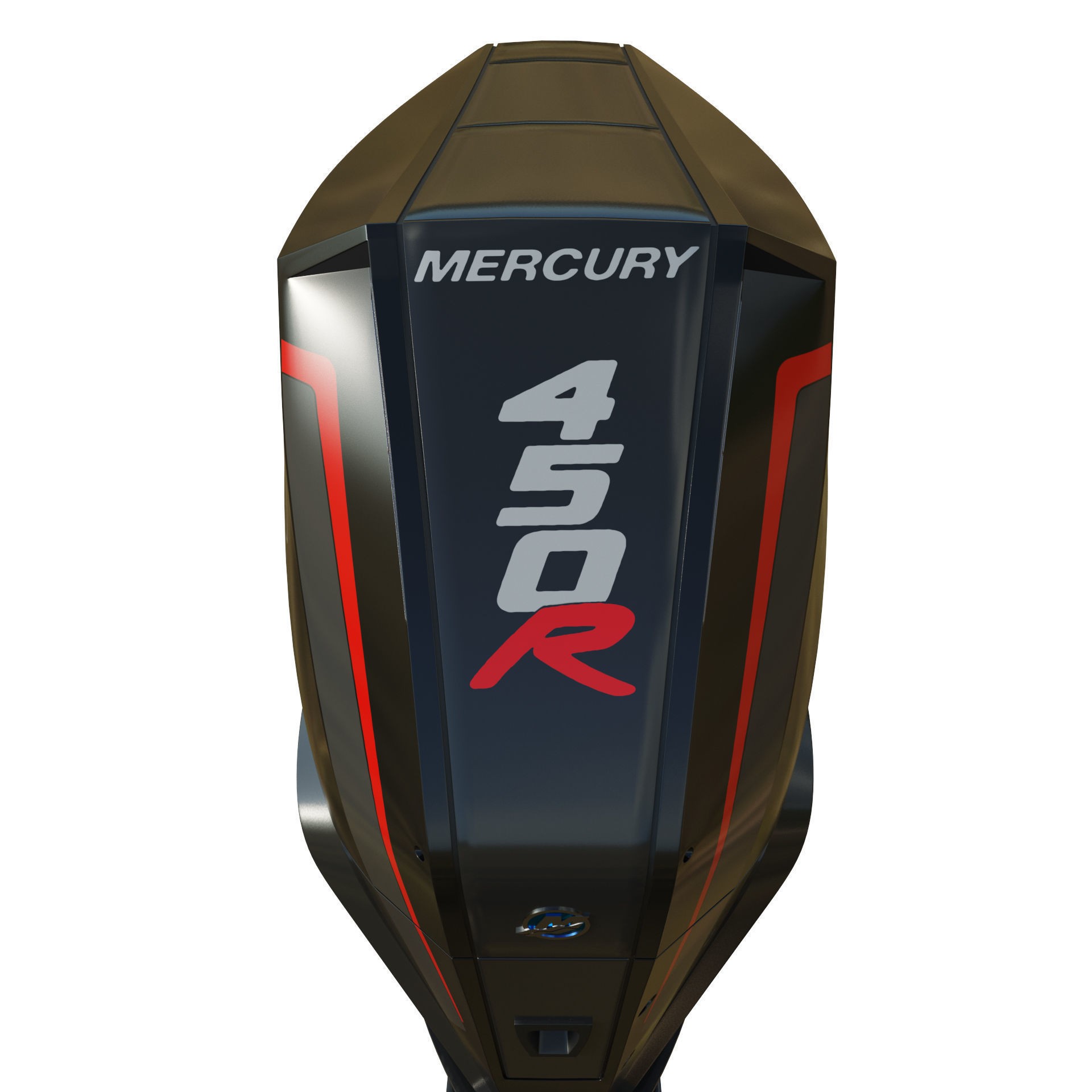Mercury Racing 450R Outboard Motor - Game-Ready 3D Model - View 10