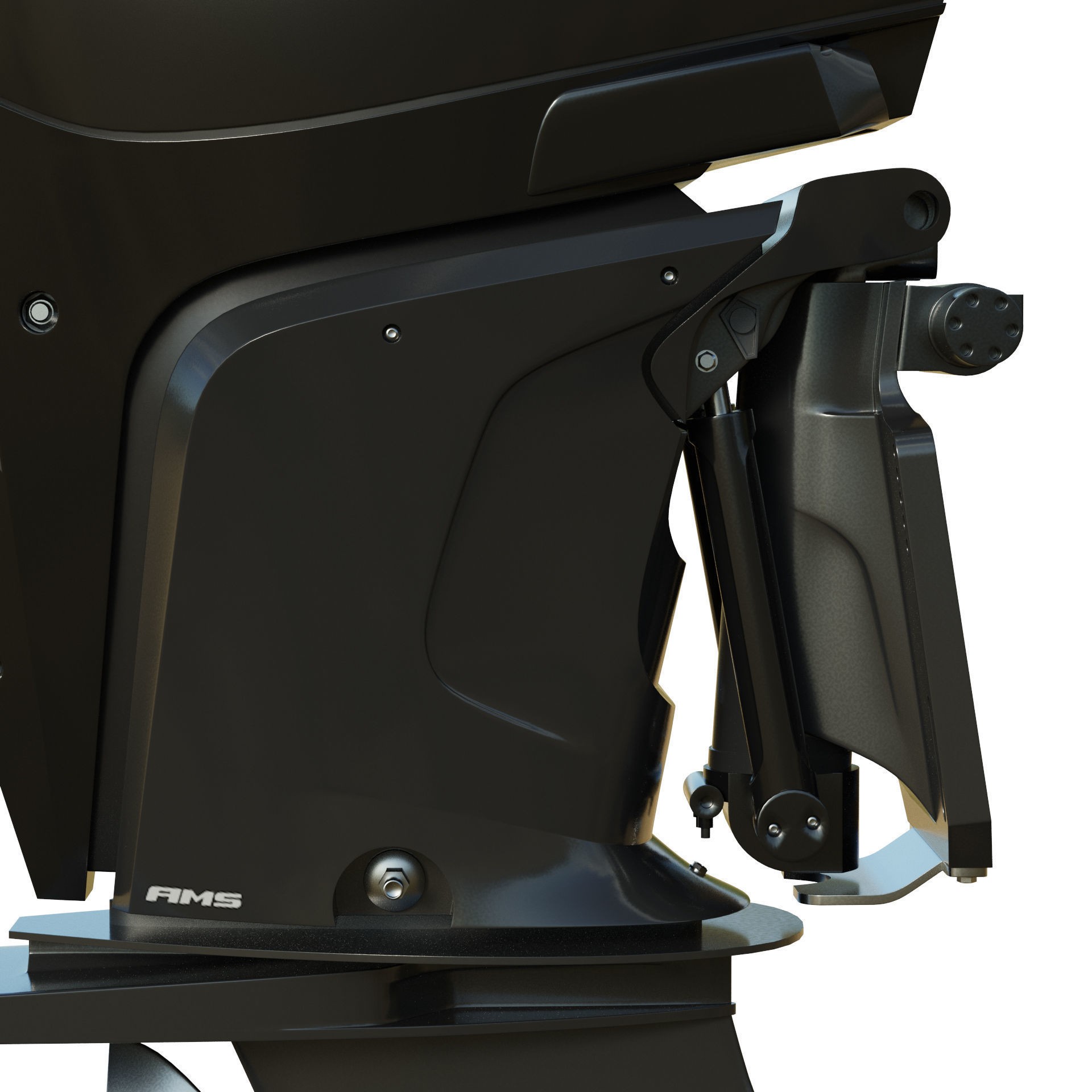 Mercury Racing 450R Outboard Motor - Game-Ready 3D Model - View 13