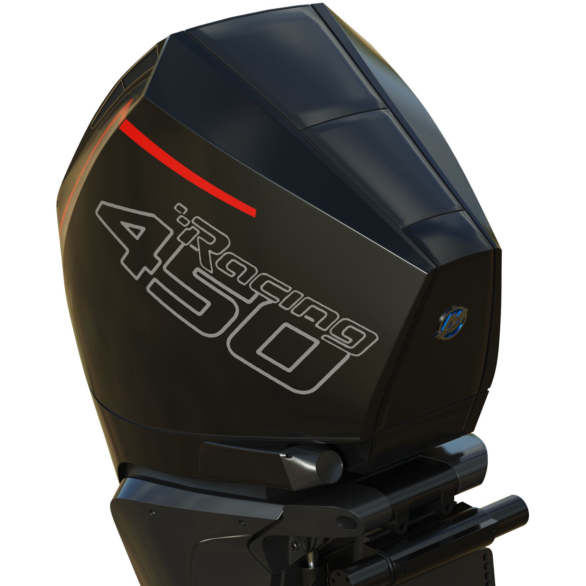 Mercury Racing 450R Outboard Motor - Game-Ready 3D Model - View 15