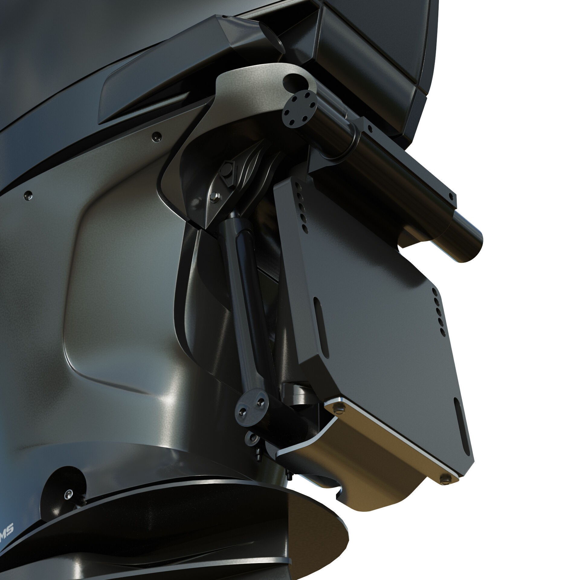 Mercury Racing 450R Outboard Motor - Game-Ready 3D Model - View 16